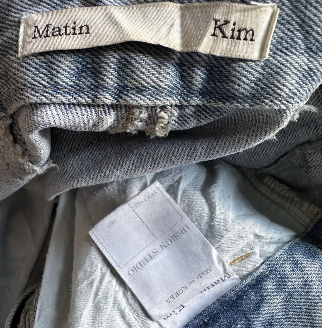 Designer × Matin Kim Matin Kim Cutting Loose Denim Pants Light Blue Size 30" / US 8 / IT 44 - 6 Thumbnail