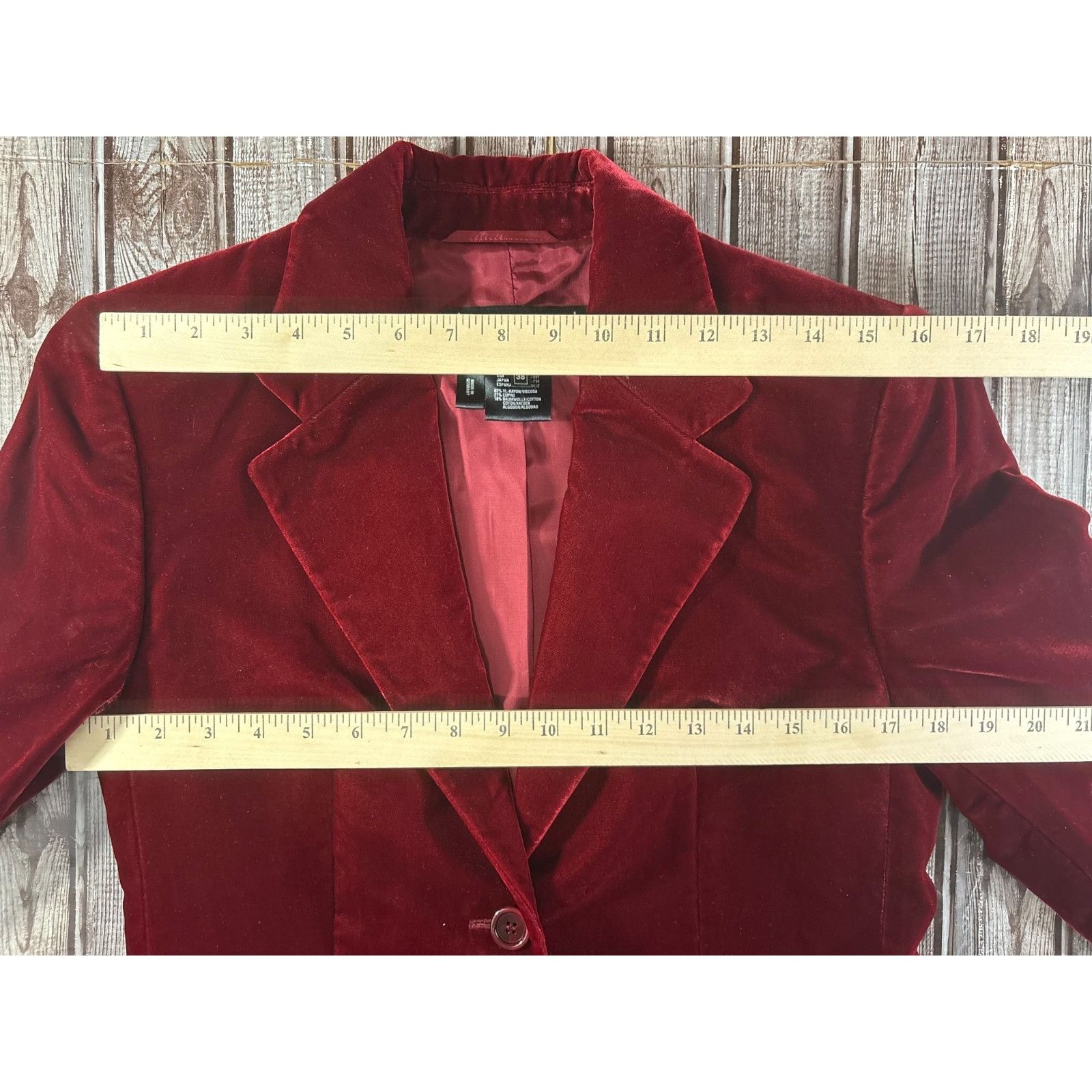 Escada Laurel by Escada Velvet Jacket size 38 color burgundy made i Size XS / US 0-2 / IT 36-38 - 7 Thumbnail