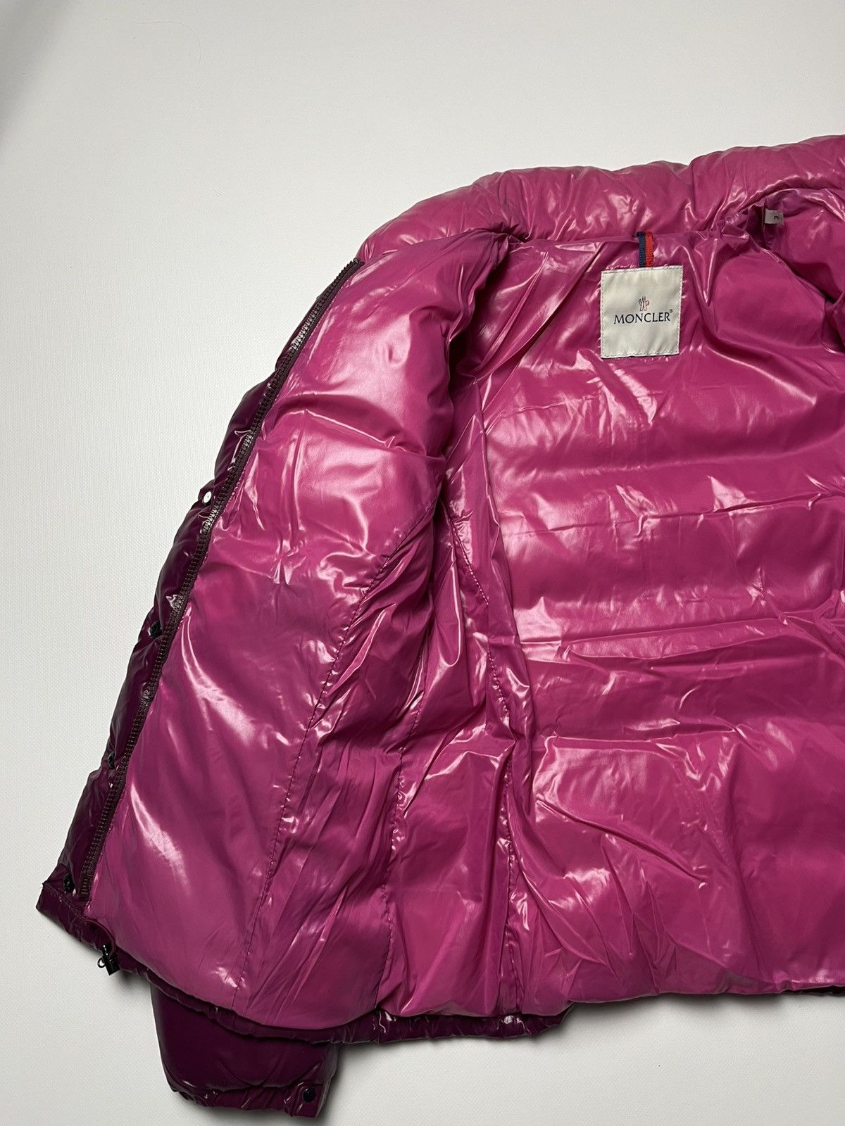 Moncler Moncler Glossy Down Puffer Jacket Burgundy Size L / US 10 / IT 46 - 15 Thumbnail