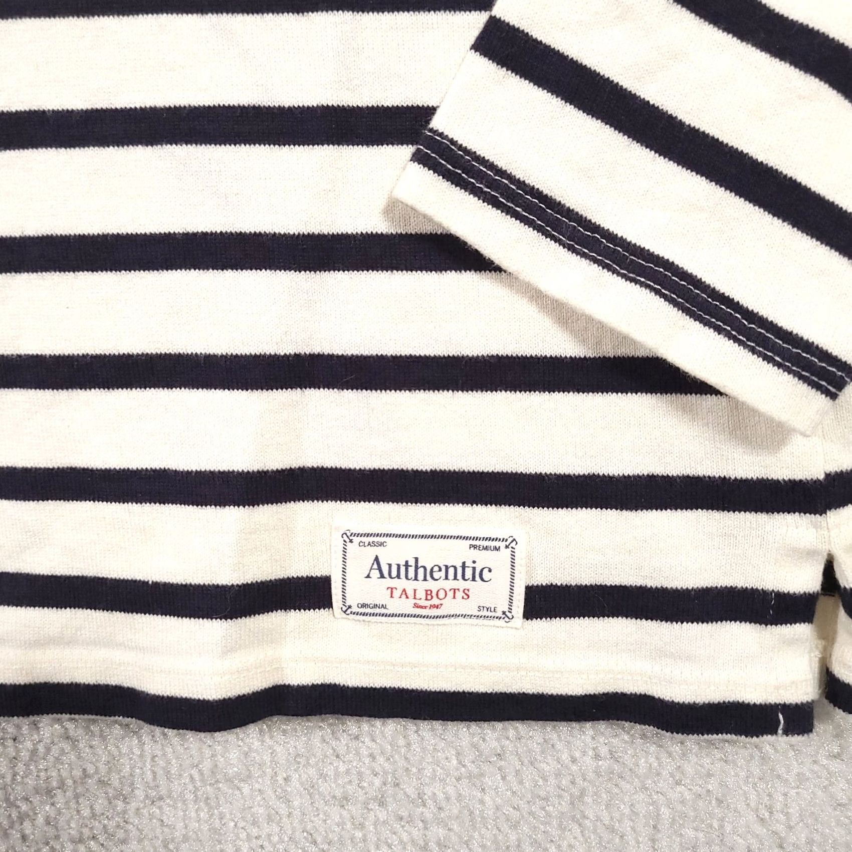 Talbots Talbots Sweater Womens Medium Striped Long Sleeve Boat Neck Colorful Striped Knit Pullover, Casual, Workwear, Regular, Multicolor, White? Size M / US 6-8 / IT 42-44 - 4 Thumbnail