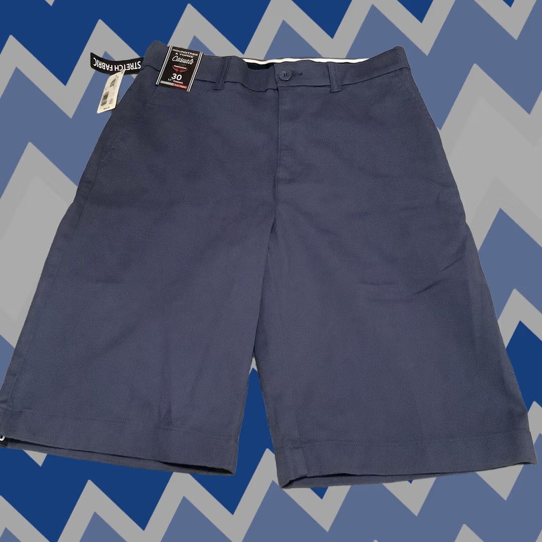 Roundtree & Yorke Roundtree Yorke Casuals shorts Blue flat front sz 30 classic fit NEW Size US 30 / EU 46 - 1 Thumbnail