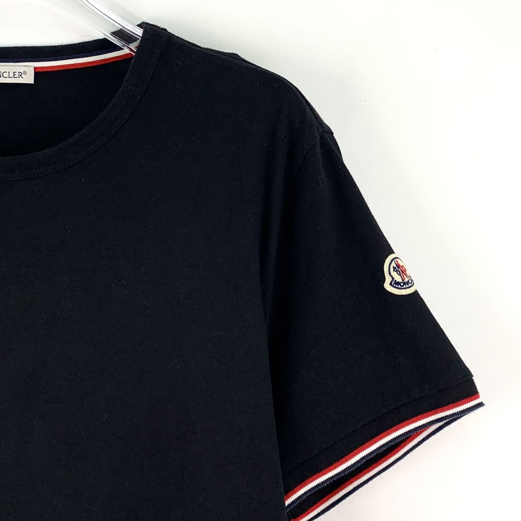 Moncler Moncler Logo Cotton T-Shirt Black (L) Size US L / EU 52-54 / 3 - 3 Thumbnail