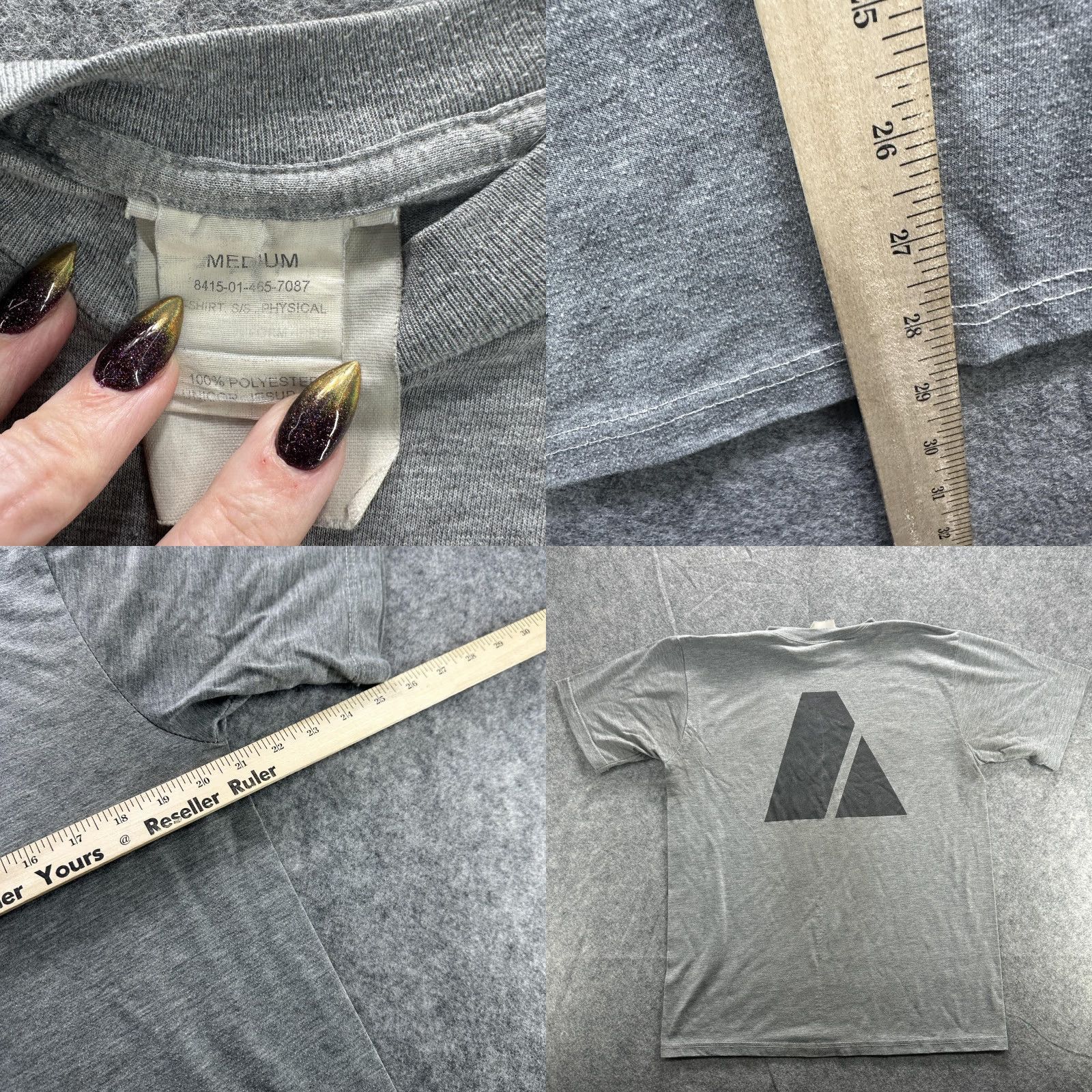 Vintage VINTAGE Army Shirt Mens Medium Gray Physical Training PT 100% Polyester Graphic Tee Size US M / EU 48-50 / 2 - 8 Thumbnail