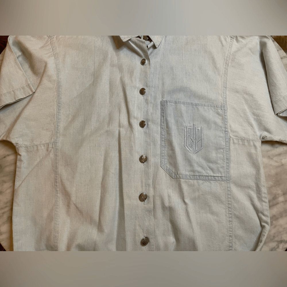 Express VINTAGE Express Compagnie Internationale denim short sleeve Size US S / EU 44-46 / 1 - 3 Thumbnail