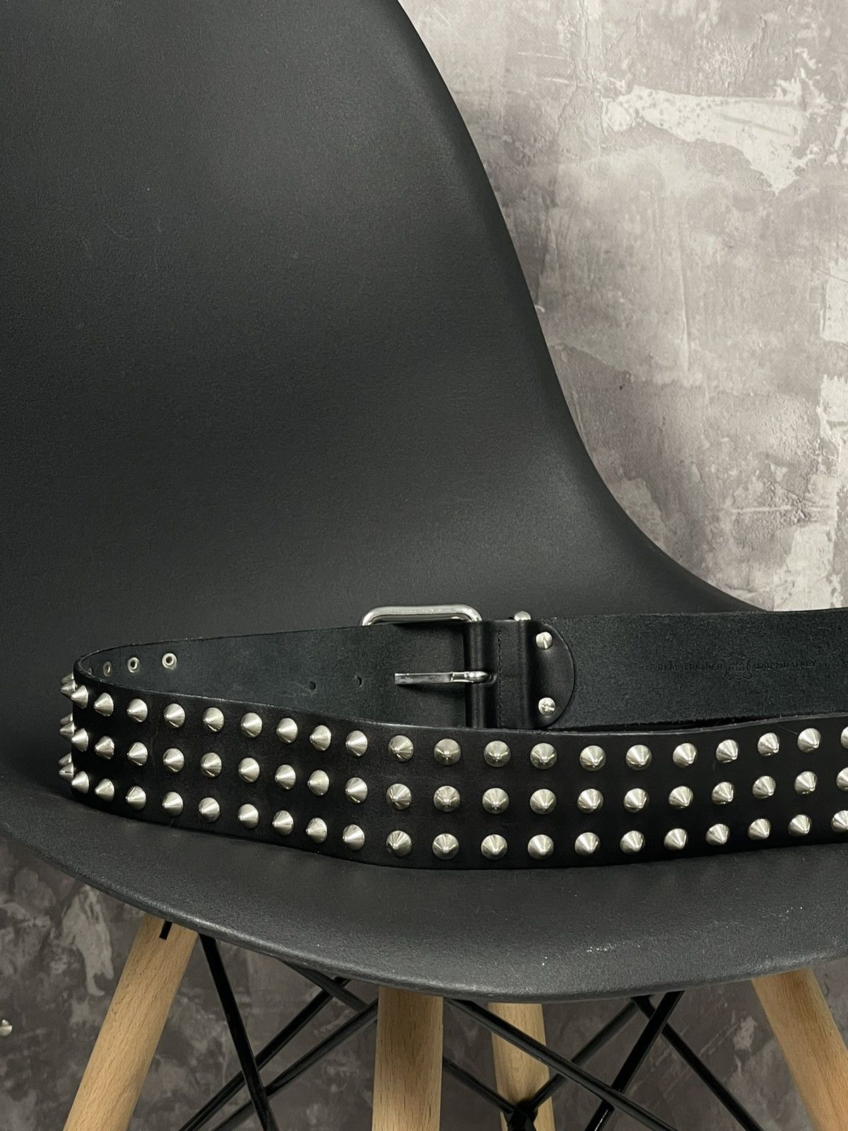 Japanese Brand × Vintage Vintage Japanese Y2K Rhinestones Studded Real Leather Belt Size ONE SIZE - 6 Thumbnail