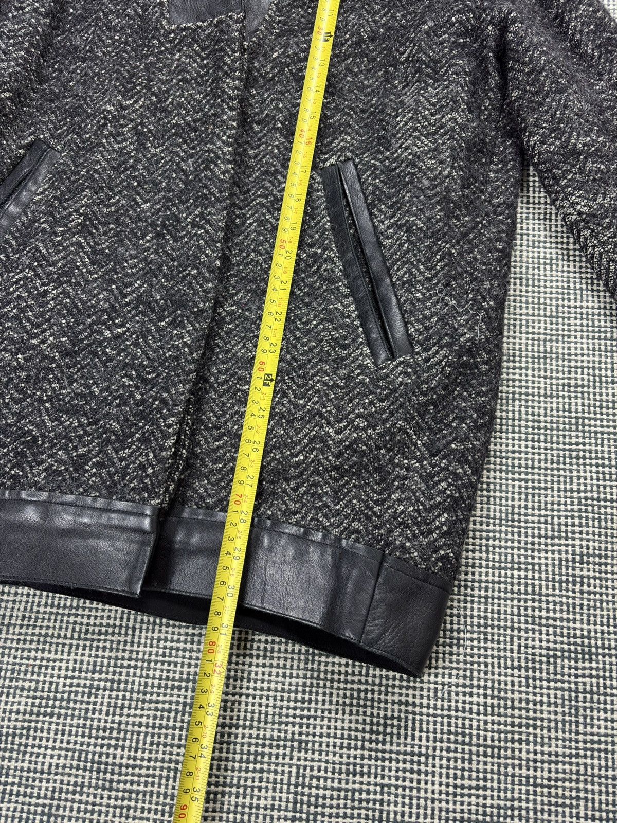 Maje Maje dick wool mohair leather long bomber jacket oversized Size XS / US 0-2 / IT 36-38 - 7 Thumbnail