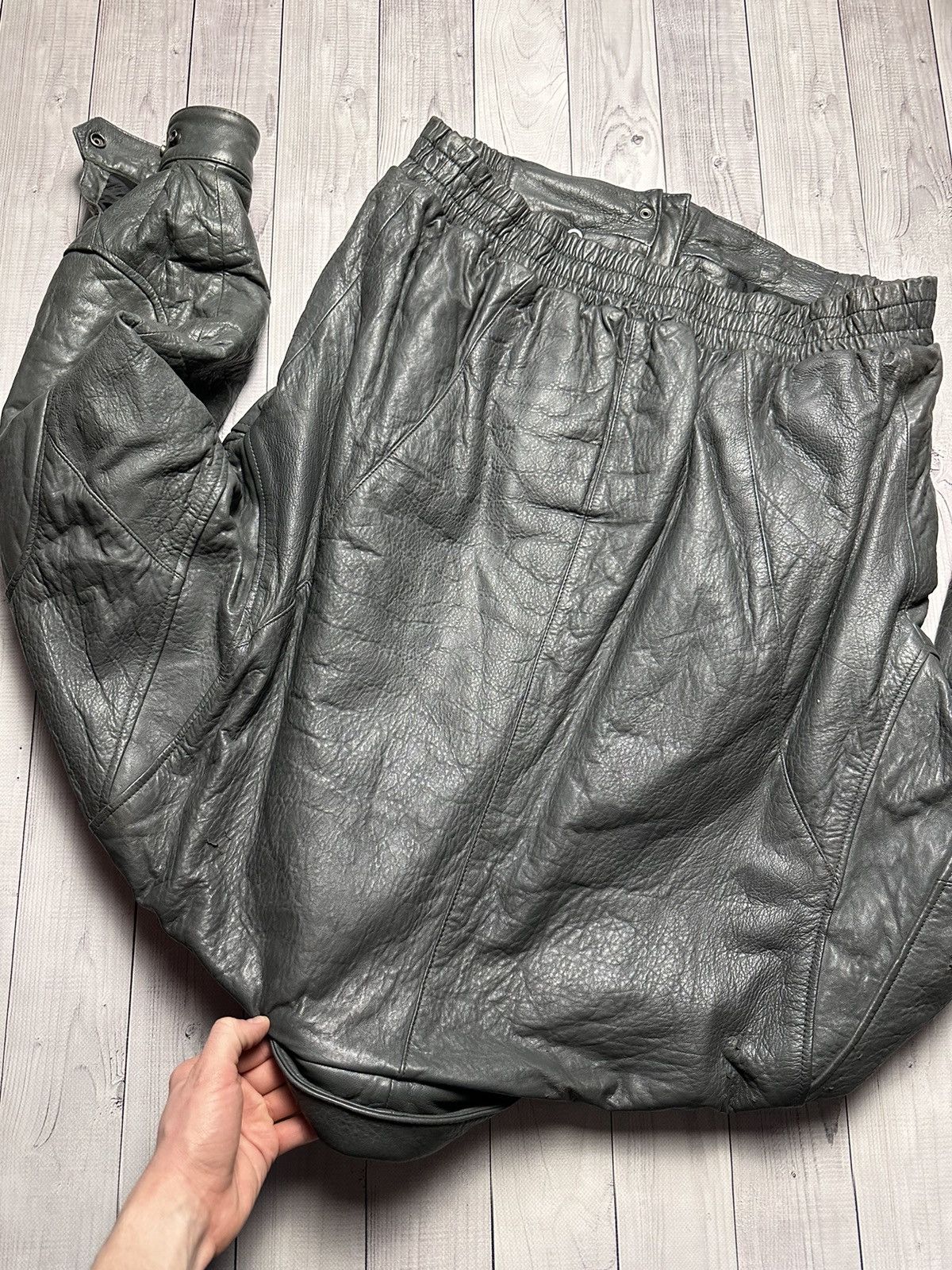 Vintage Vintage leather jacket Avant-garde rare grey Lamm Nappa L Size US L / EU 52-54 / 3 - 8 Thumbnail