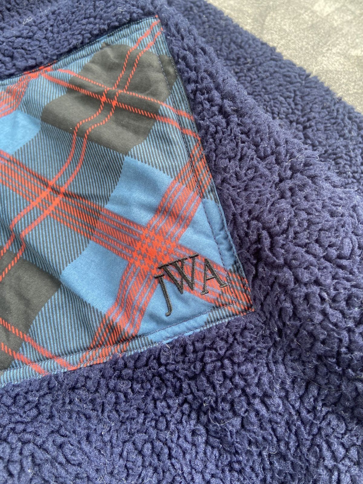 JW Anderson × Uniqlo Uniqlo JW Anderson Fleece Jacket navy tartan pockey Size US M / EU 48-50 / 2 - 7 Thumbnail