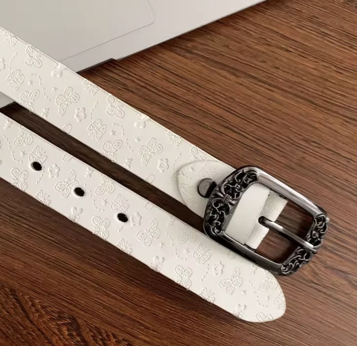 Japanese Brand Stylish PU Leather Belt with Decorative Buckle Size ONE SIZE - 5 Thumbnail