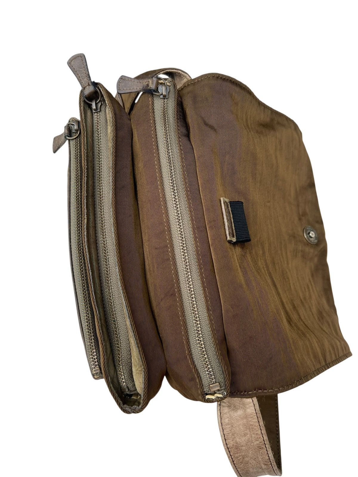 Vintage B. Stuff Japan Patina Leather Hybrid Bag