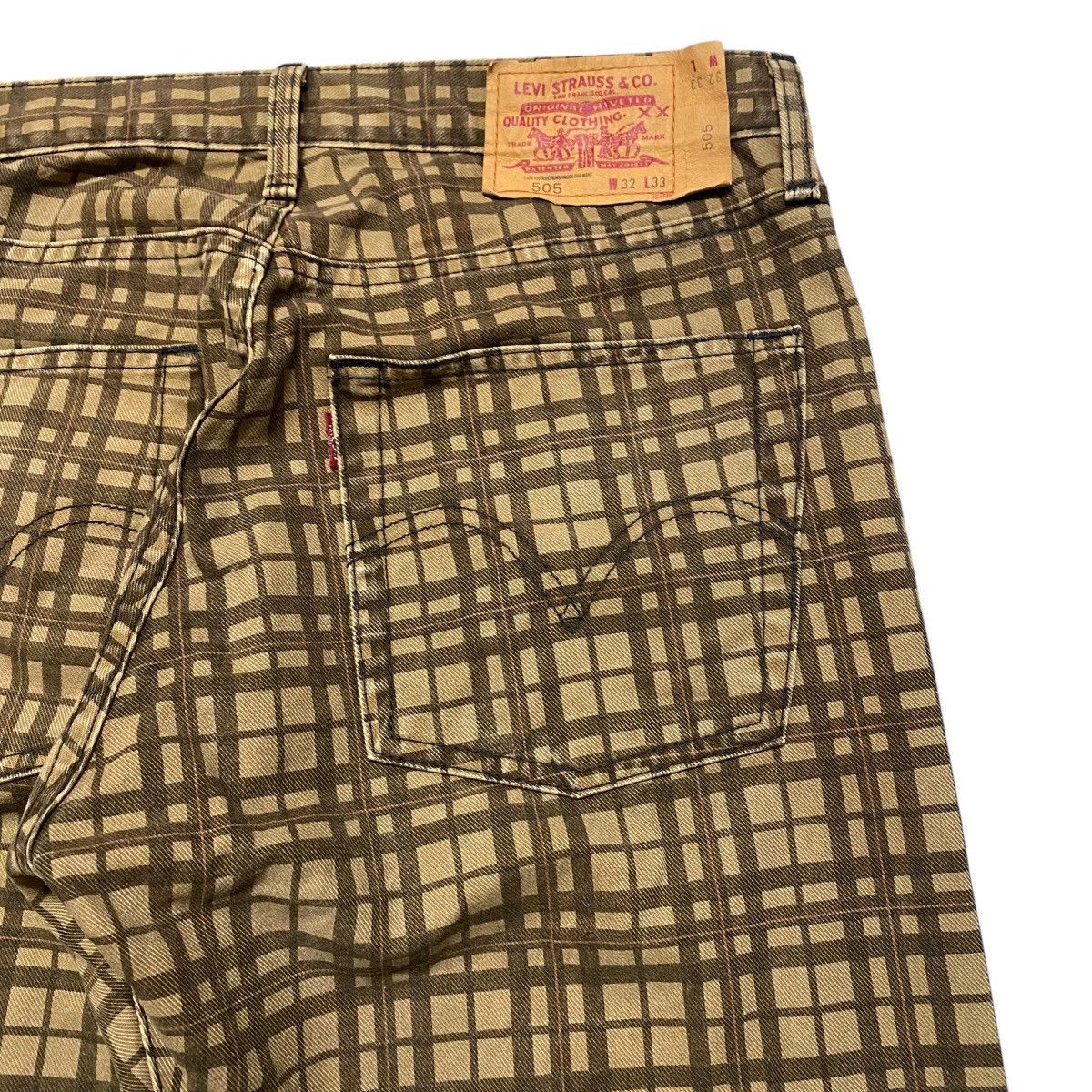 Levi's Vintage Levis 505 Brown Checkered Jeans Size US 32 / EU 48 - 11 Thumbnail