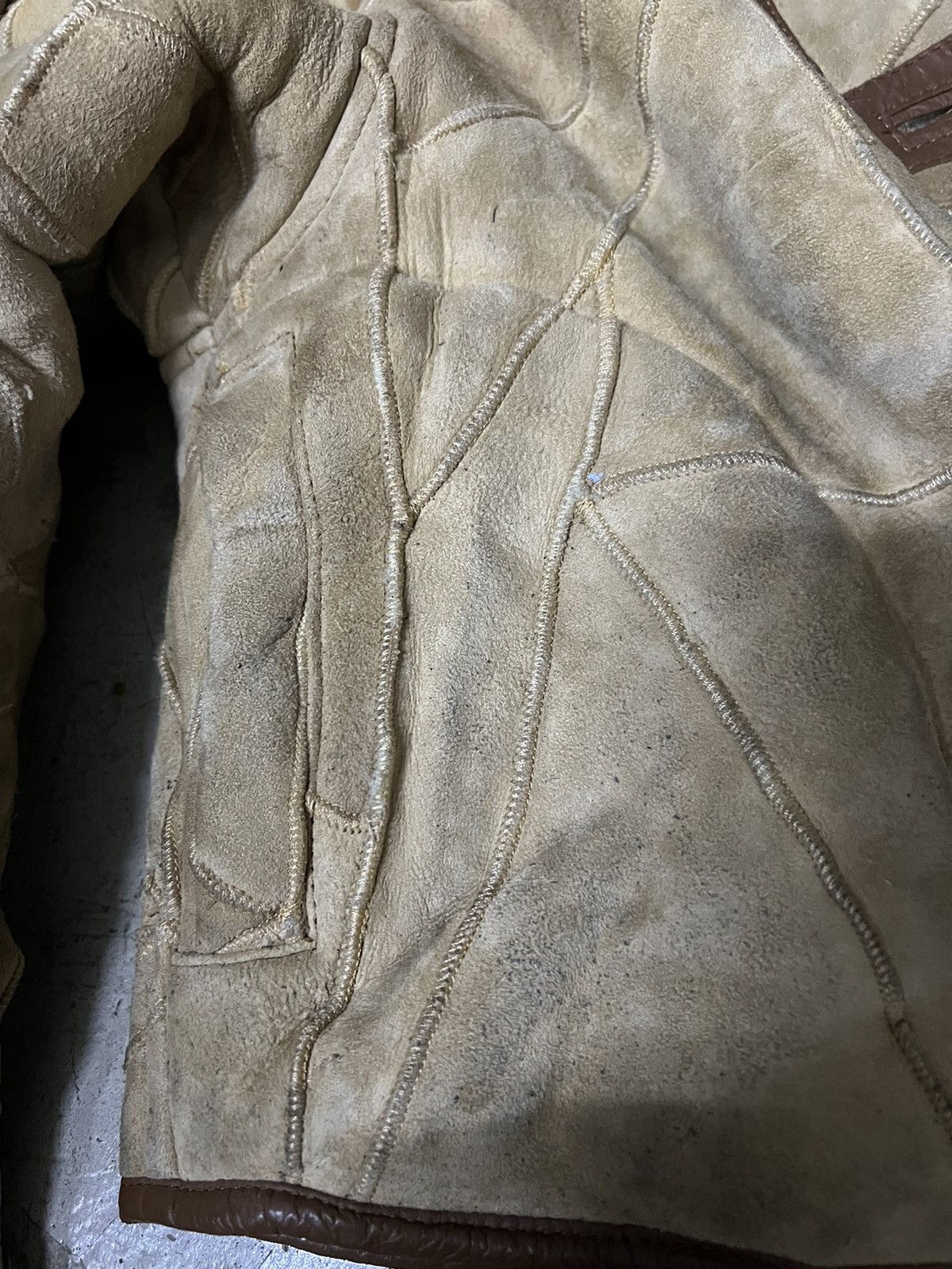 Hai Sporting Gear Vintage Hai Sporting Gearlssey Sherpa PatchworkLeatherJacket Size US M / EU 48-50 / 2 - 19 Thumbnail