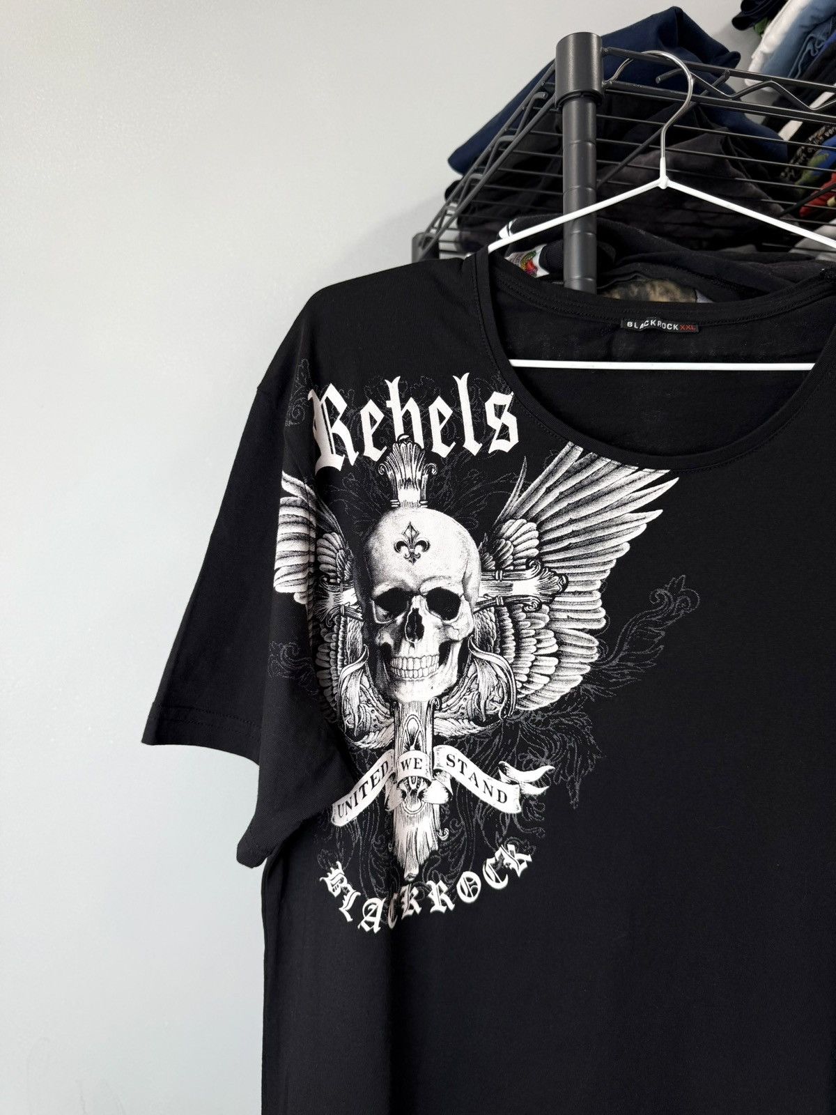 Christian Audigier Vintage Skull Skeleton Cross T Shirt Y2K Ed Hardy Size US L / EU 52-54 / 3 - 3 Thumbnail