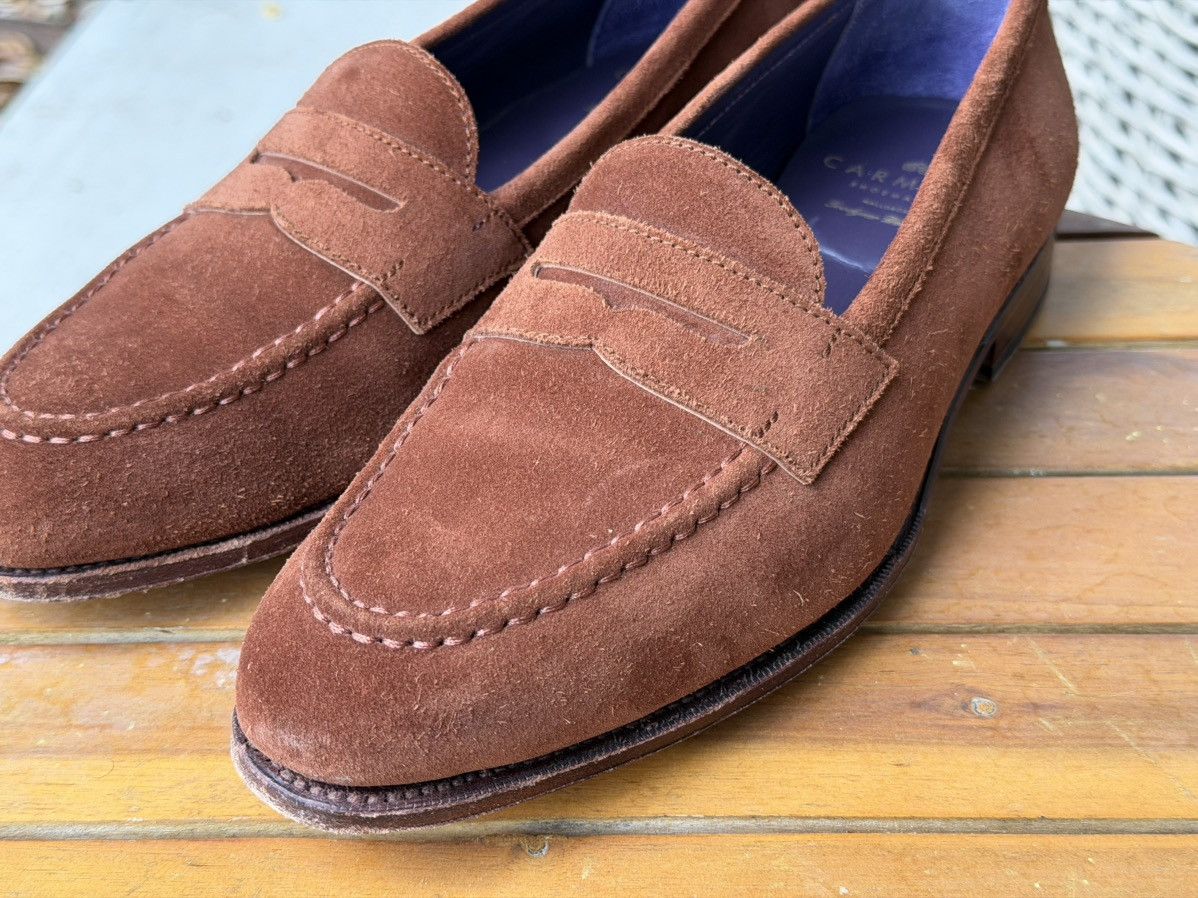 Crockett & Jones Carmina Unlined Uetam Penny Loafers UK7.5/8.5US Size US 8.5 / EU 41-42 - 9 Thumbnail