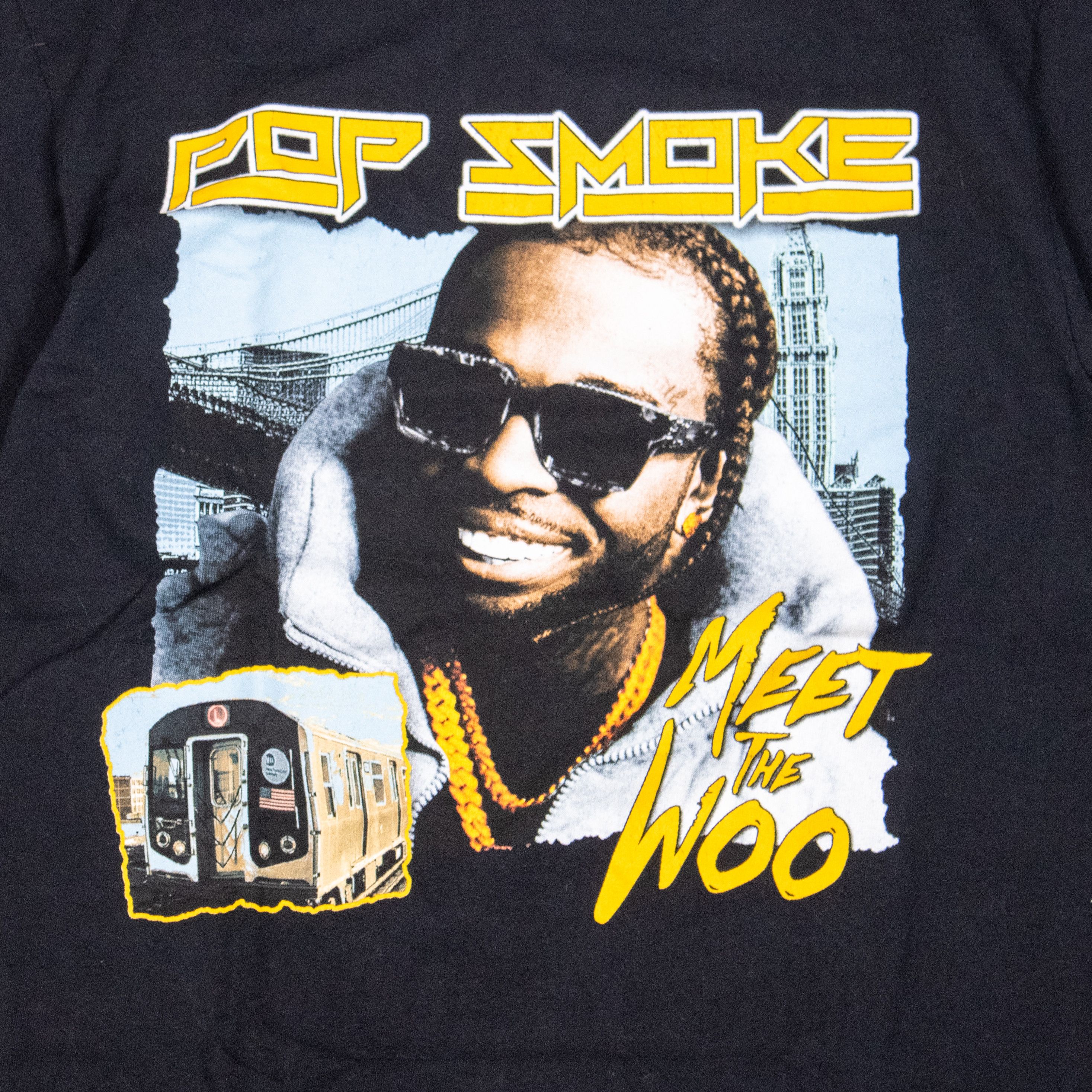 Rap Tees Pop Smoke Meet The Woo Rap Black Double Stitch Tee Size US M / EU 48-50 / 2 - 4 Thumbnail