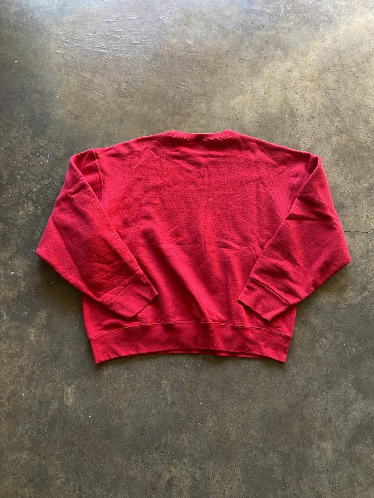 Vintage Vintage 90s Thick USA Made Red Sweatshirt Size Large Size US L / EU 52-54 / 3 - 3 Thumbnail
