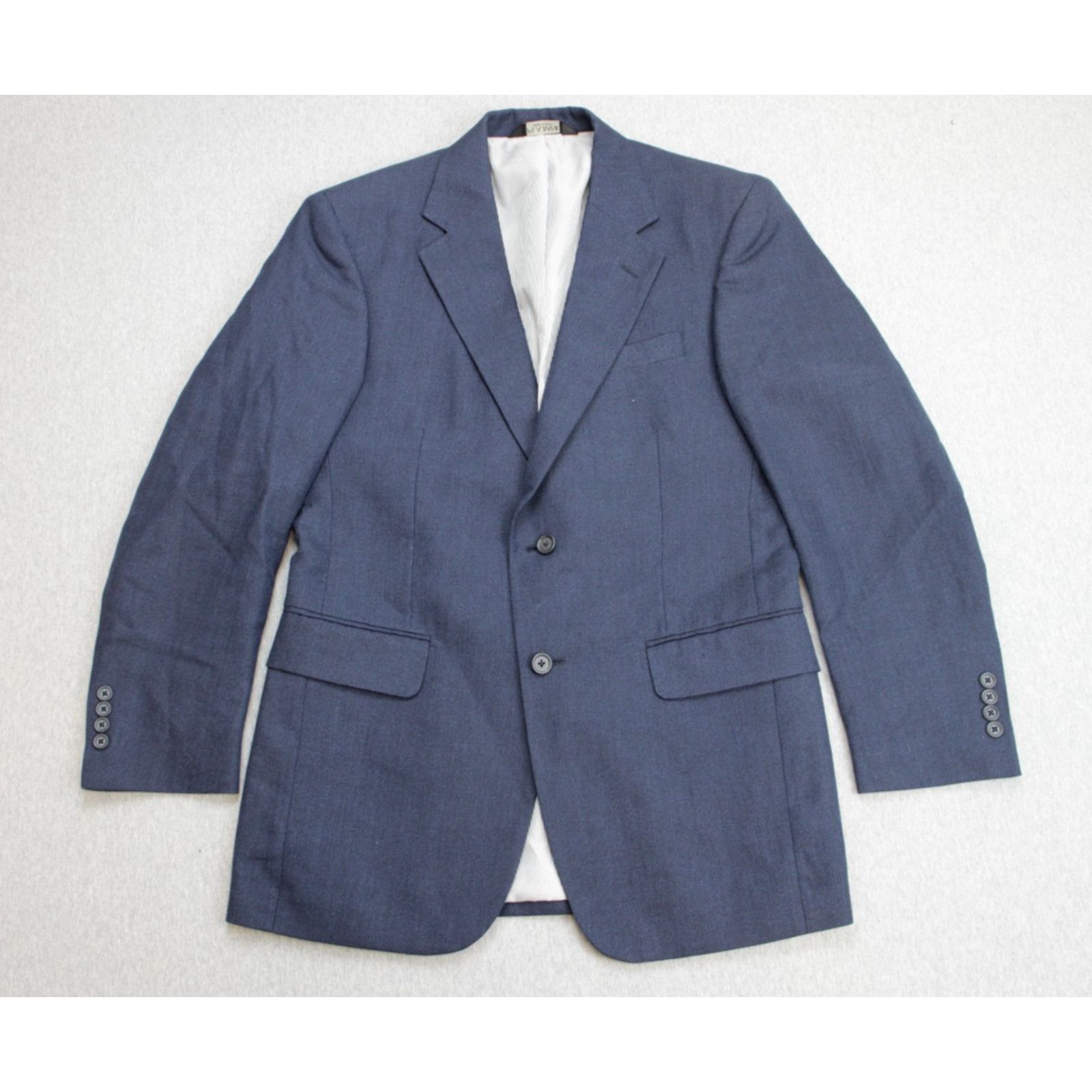 Jos. A. Bank Jos A Bank Blazer Mens 38R Blue Linen Wool Lined 2 Buttons Size 38R - 2 Thumbnail