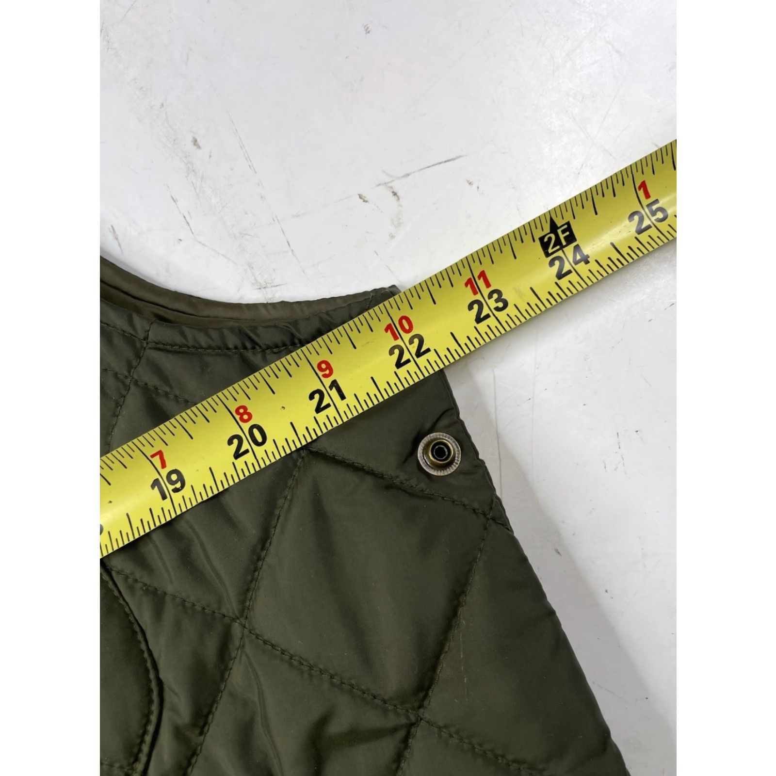 Ralph Lauren VINTAGE Ralph Lauren Polo Vest Quilted Olive Green Stand-Up Collar Short Length Snaps Size 46 Men Quilted Vest 90s Preppy Classic Size US XXL / EU 58 / 5 - 7 Thumbnail