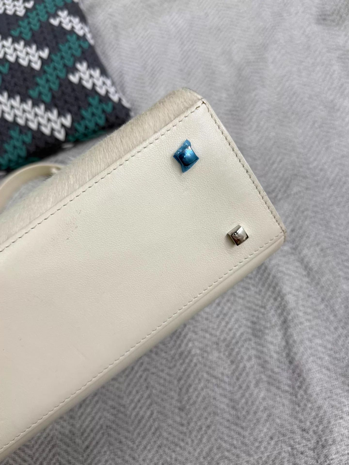 Delvaux Delvaux Ultra White Fur Paneled Tempête Shoulder Bag Size ONE SIZE - 5 Thumbnail