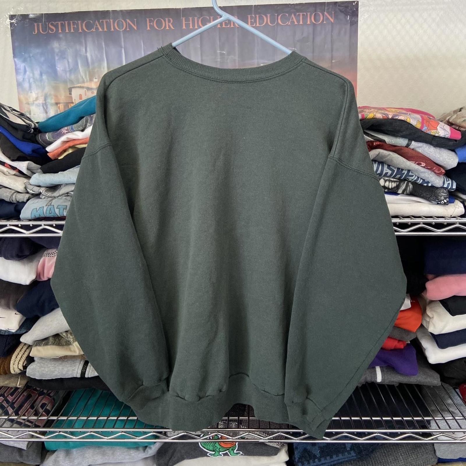 Hanes Vtg Hanes her way faded green crewneck sweatshirt Size L / US 10 / IT 46 - 3 Thumbnail
