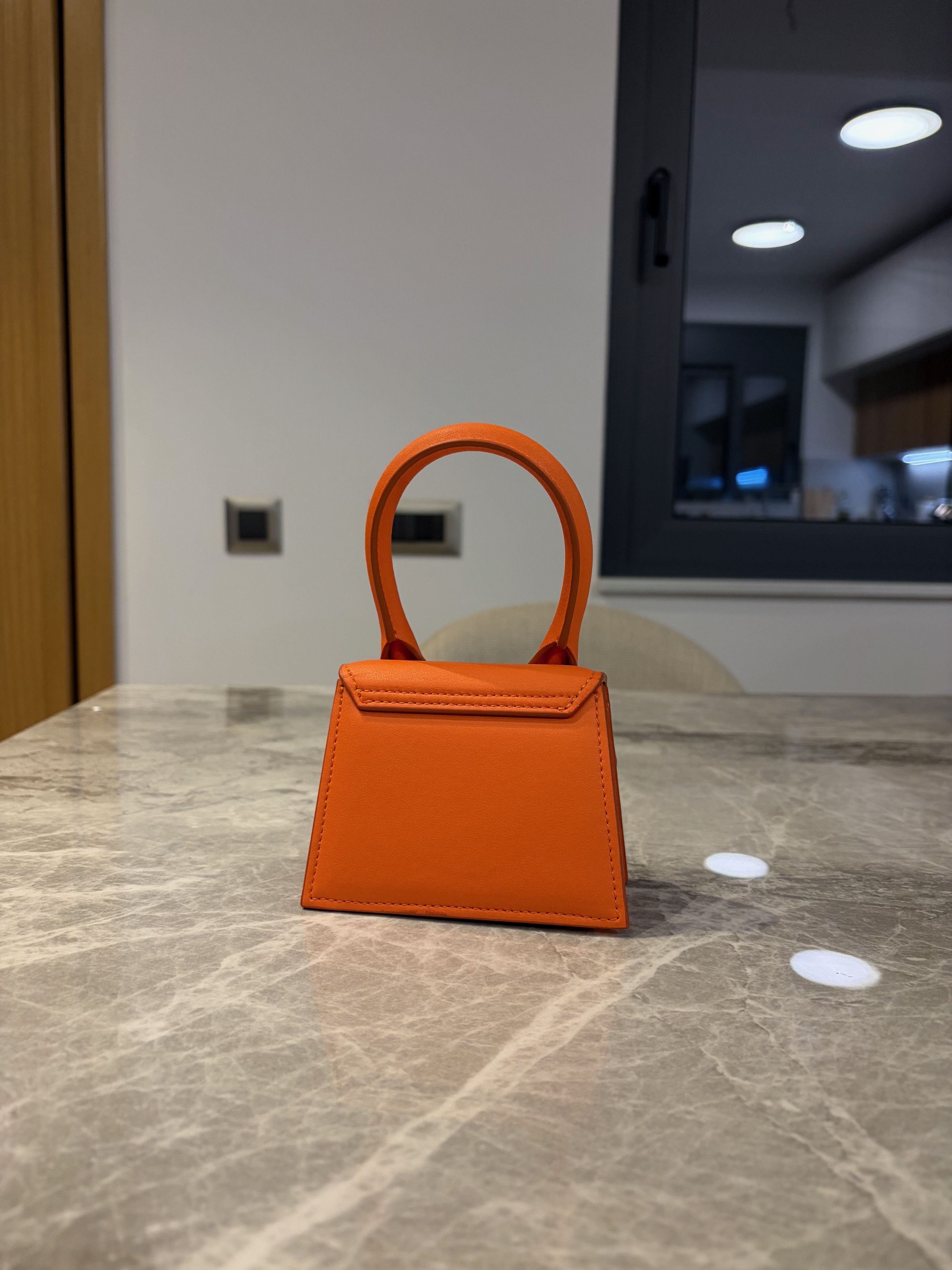Jacquemus Jacquemus Le Chiquito Mini Leather Handbag in ORANGE Size ONE SIZE - 5 Thumbnail