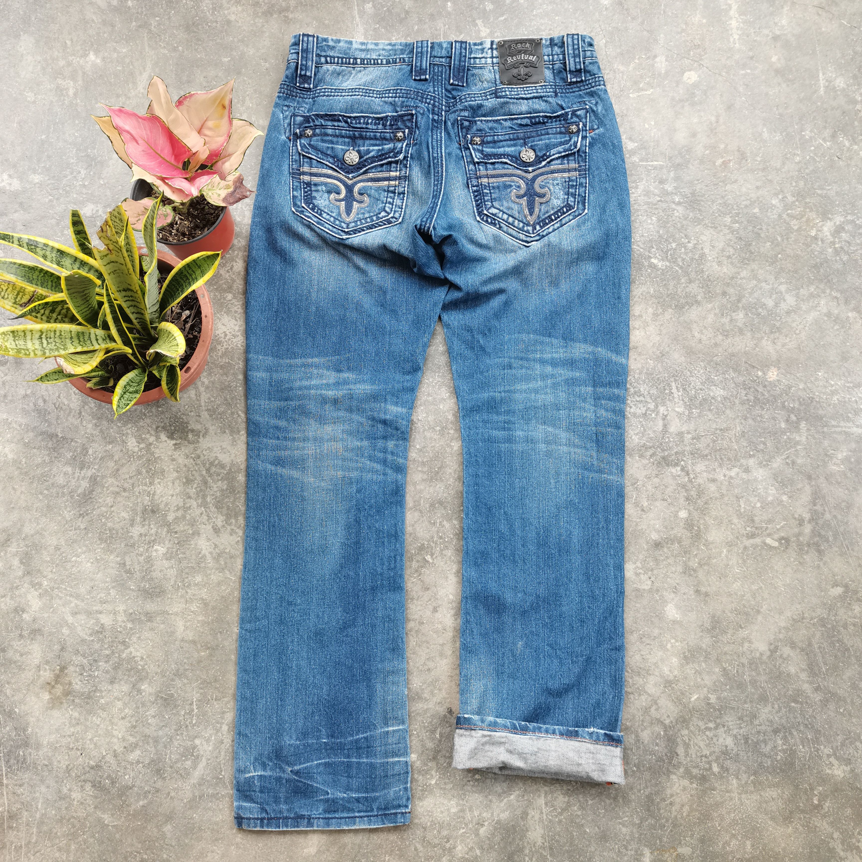 Rock Revival Vintage ROCK REVIVAL Timothy Straight Cyberpunk Skater Jeans Size US 33 - 4 Thumbnail