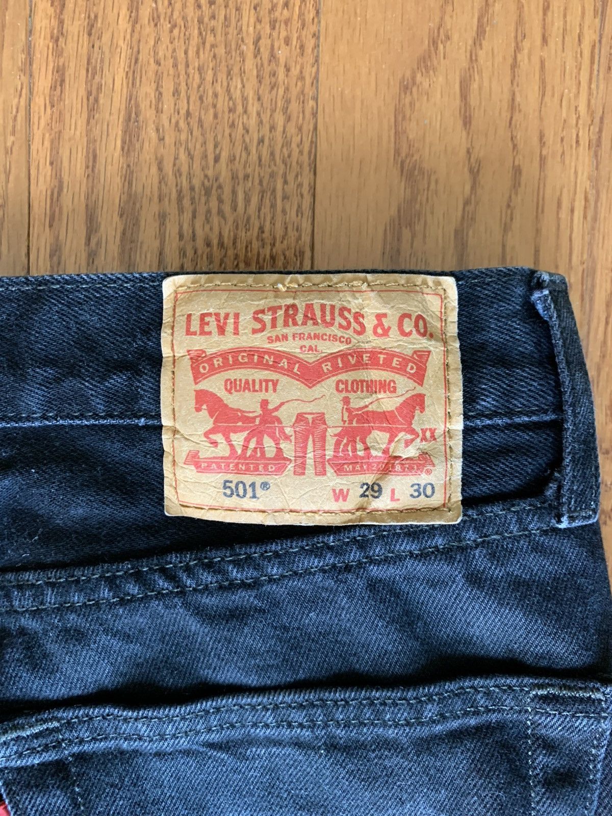 Levi's Levi’s 501 Black Vintage Denim Jeans Size US 29 - 3 Thumbnail
