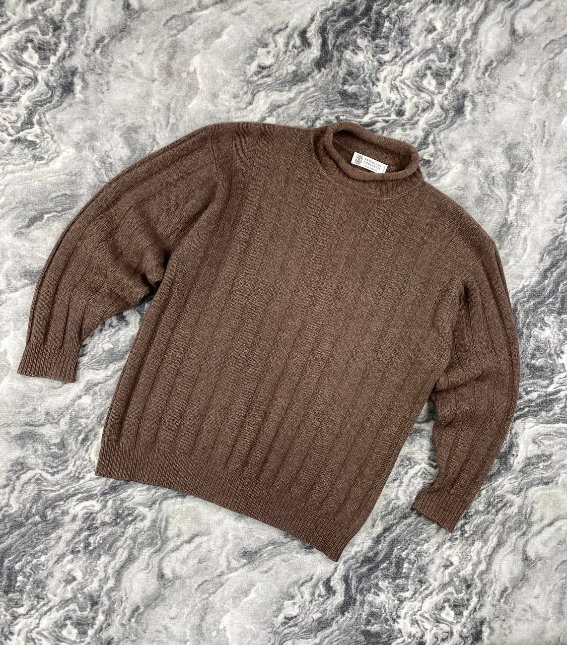 Brunello Cucinelli Brunello Cucinelli Knit Cashmere Ribbed Sweater Men Size 48 Size US M / EU 48-50 / 2 - 1 Thumbnail