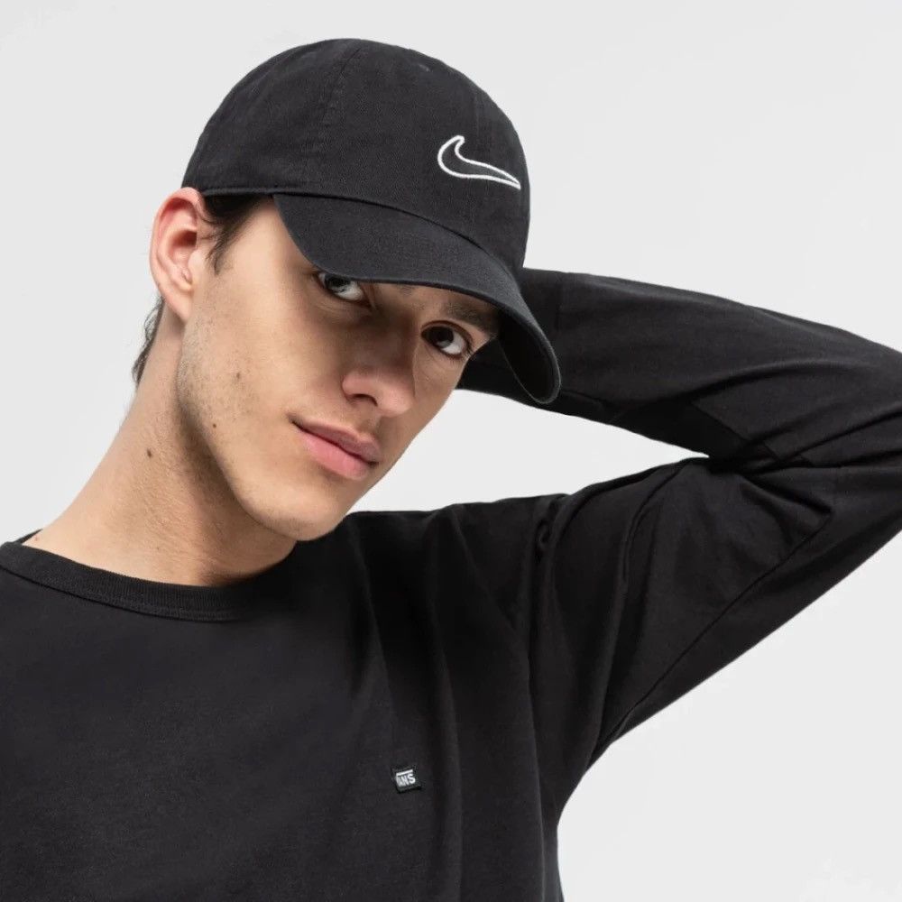 Vintage Nike Swoosh Cap One Size Black