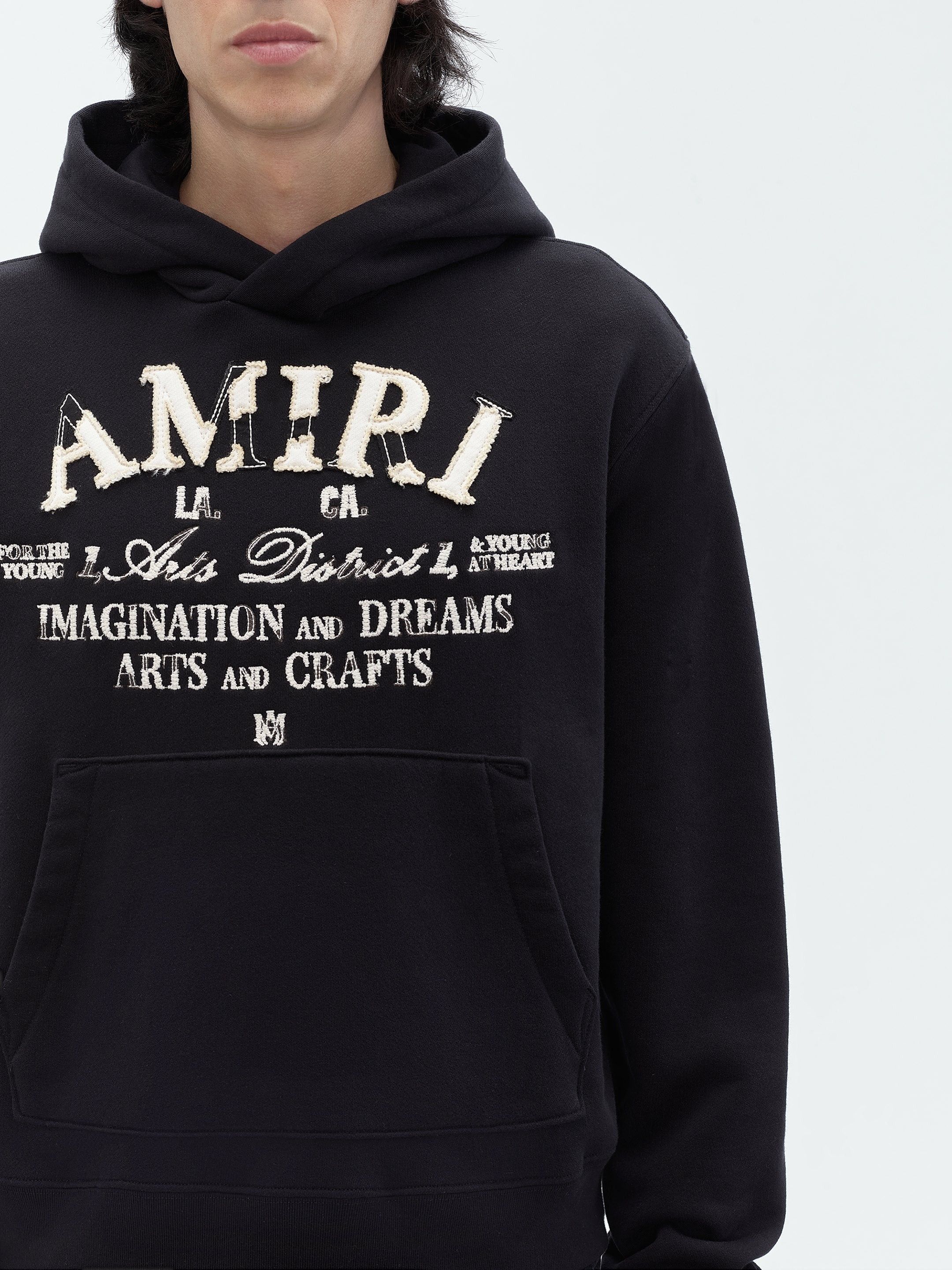 Amiri oc11z0325 Distressed Arts District Hoodie in Black Size US XL / EU 56 / 4 - 6 Thumbnail