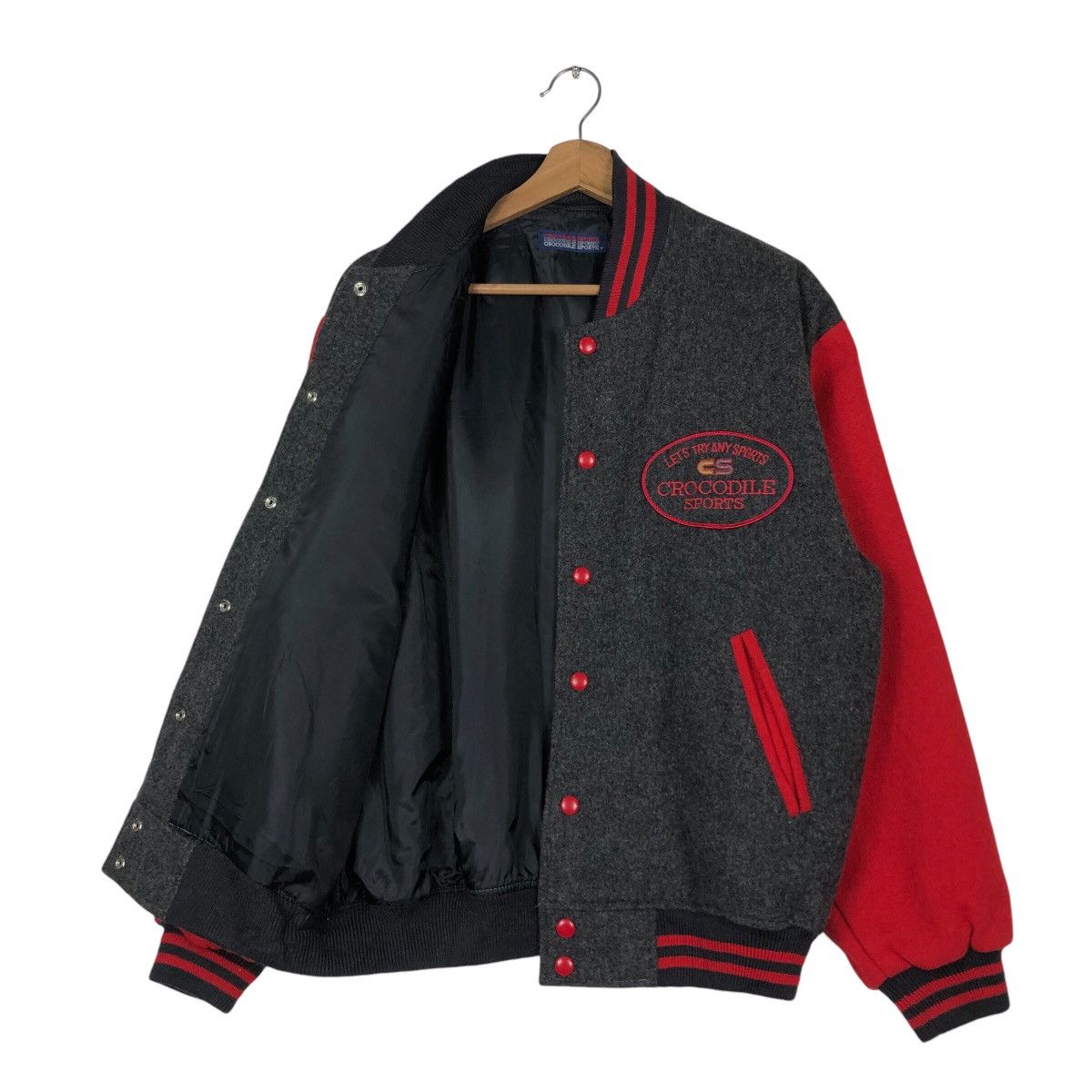 Japanese Brand Vintage Wool Varsity Bomber Jacket Crocodile Sports BigLogo Size US M / EU 48-50 / 2 - 12 Thumbnail