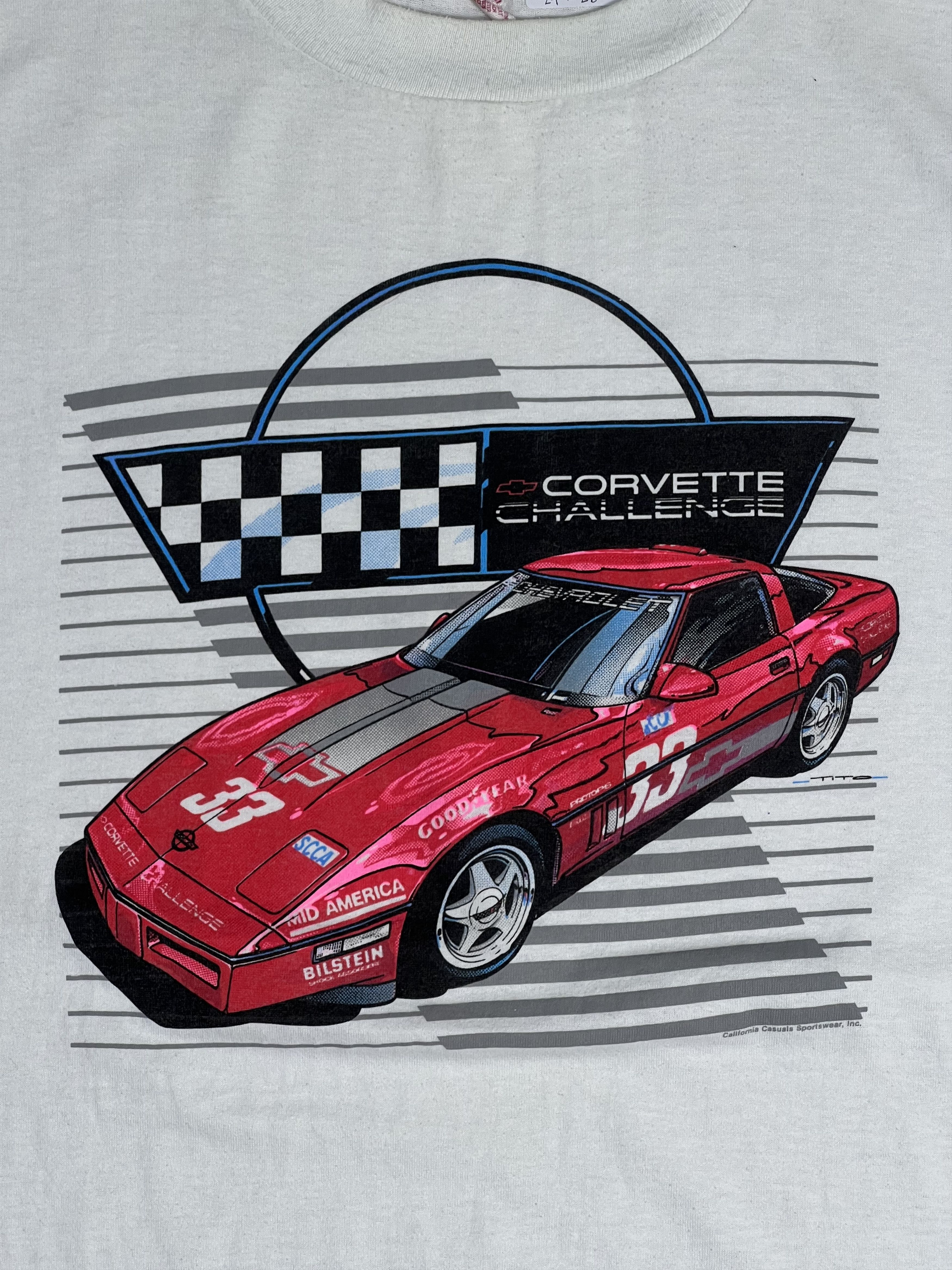 NASCAR Vtg 80s NASCAR Chevrolet Corvette Challenge (XXL) GTMD891 Size US XXL / EU 58 / 5 - 2 Thumbnail