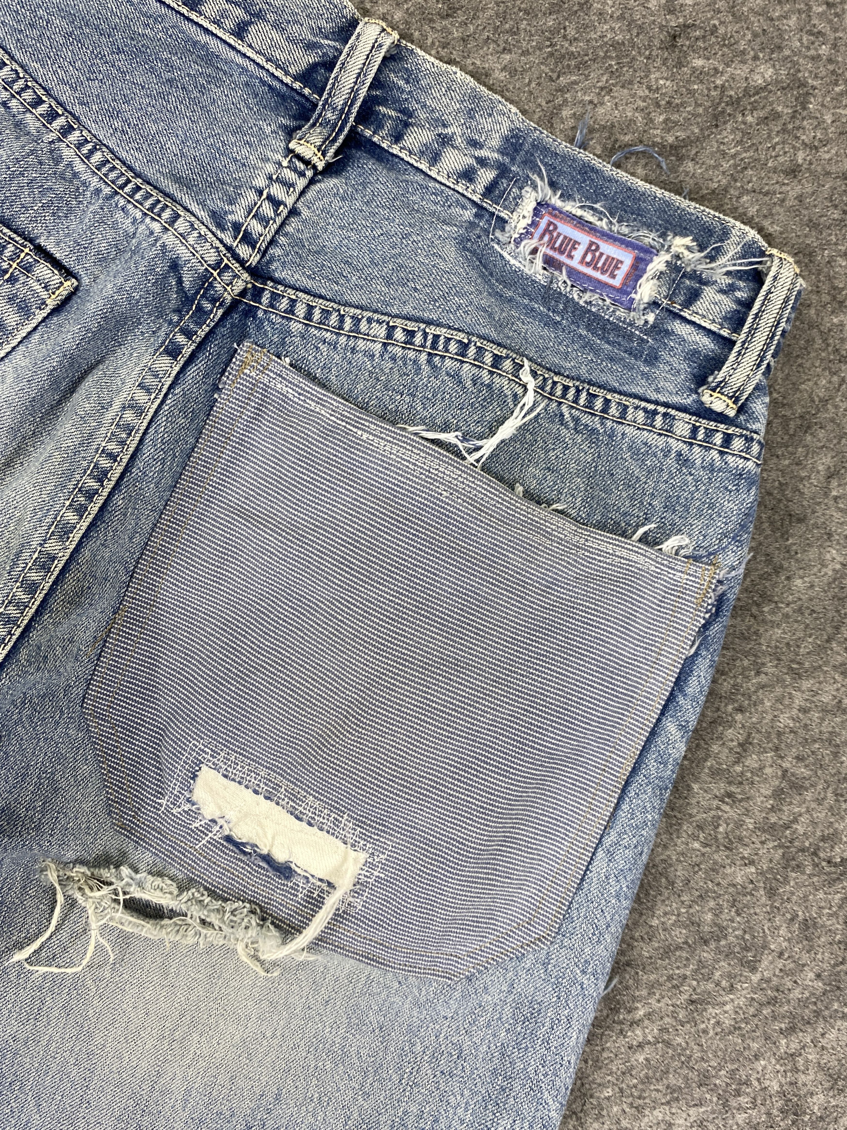 If Six Was Nine Vintage Blue Blue Patchwork Jeans 30x31 - JN3246 Size US 30 / EU 46 - 9 Thumbnail
