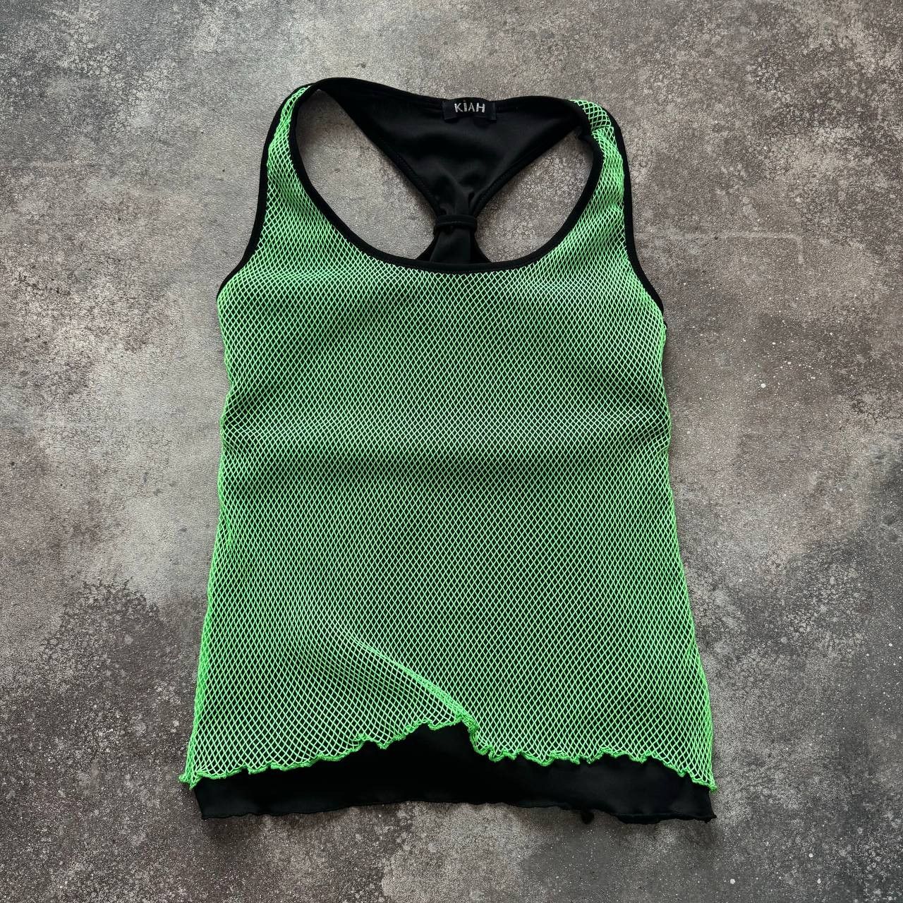 Hysteric Glamour Y2K Rave Amazing Acid Green Mesh Double Tank Top Size S / US 4 / IT 40 - 3 Thumbnail