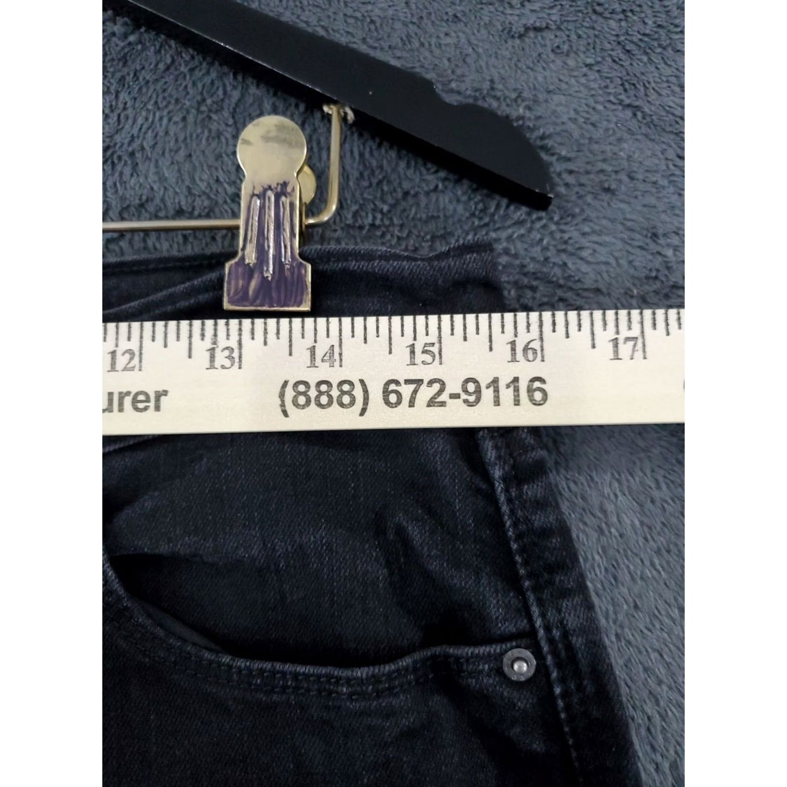 Levi's Levi's 505 Straight Jeans Womens Black Denim Mid Rise Dark Wash Size 29 Black/Denim Jeans Women 505 Straight Menus Womens Size 29" - 4 Thumbnail