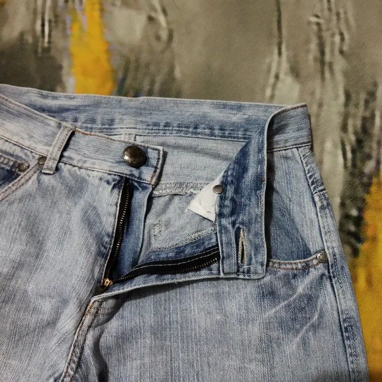 Vintage VINTAGE PINK LATTE DISTRESSED FADED BLUE JEANS PANTS Size US 30 / EU 46 - 7 Thumbnail