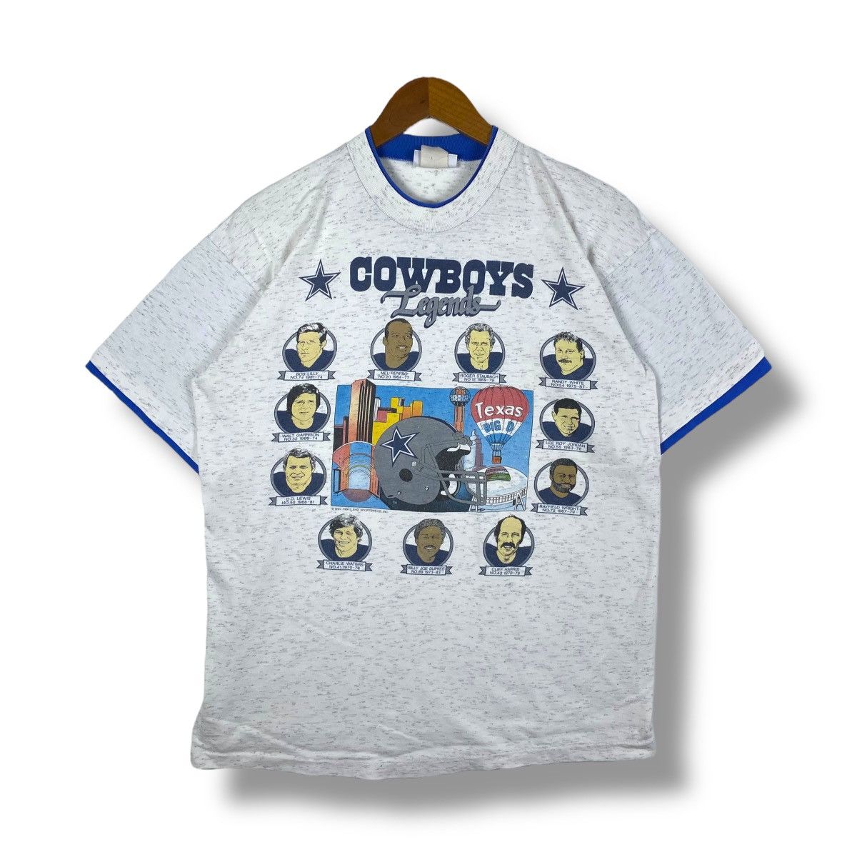 Vintage 90's COWBOYS LEGENDS Texas Big Graphic Double Layer