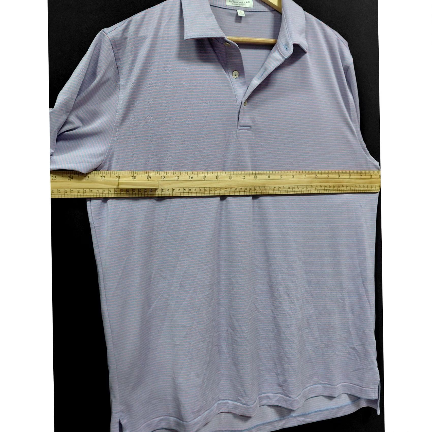 Peter Millar PETER MILLAR Summer Comfort Polo Shirt Purple Solid Knit Short Sleeve Men L Size US L / EU 52-54 / 3 - 4 Thumbnail