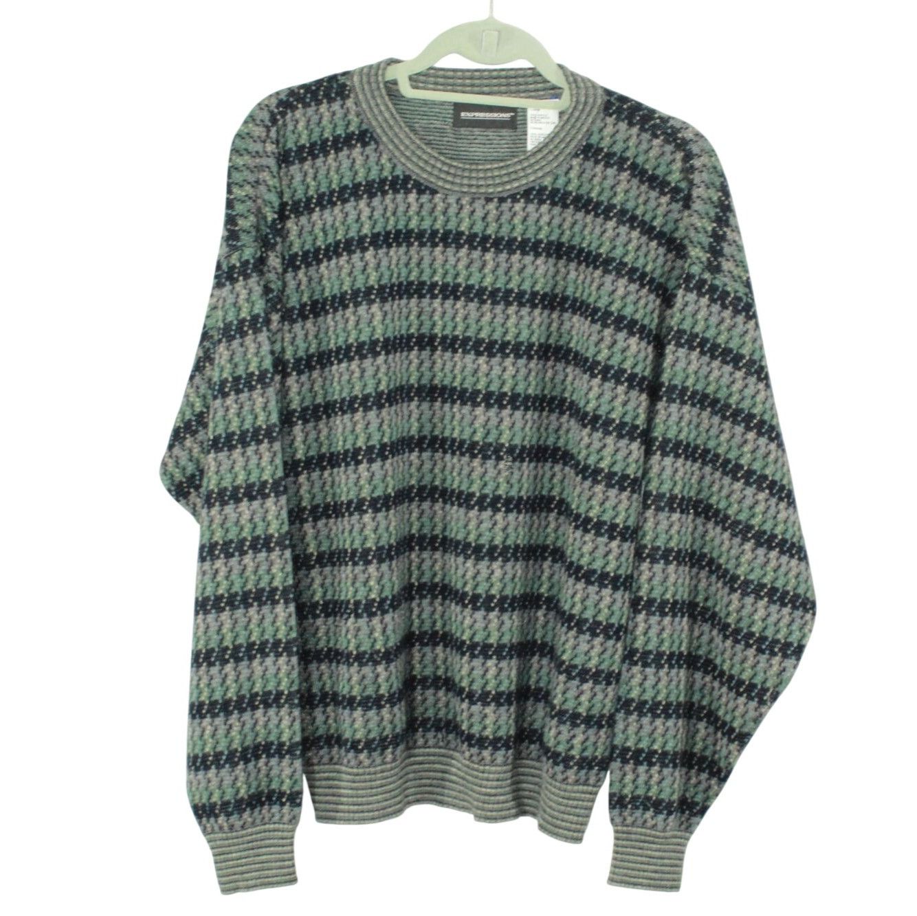 Other Vintage Expressions Striped Knit Sweater L Naturecore Size US L / EU 52-54 / 3 - 1 Thumbnail
