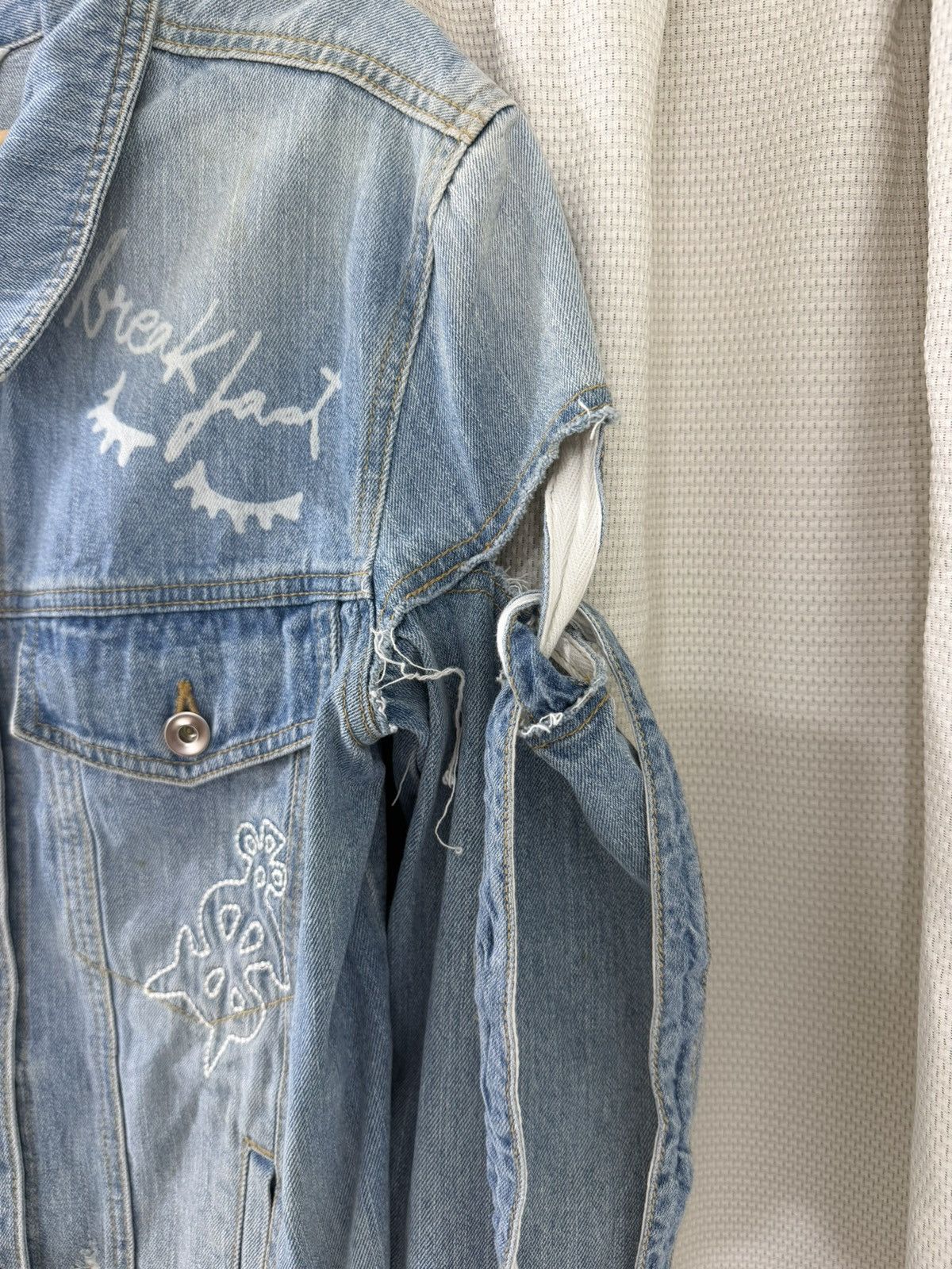 Seditionaries RARE Vintage Distressed Punk Graffiti Denim Jacket LGB Style Size US M / EU 48-50 / 2 - 8 Thumbnail