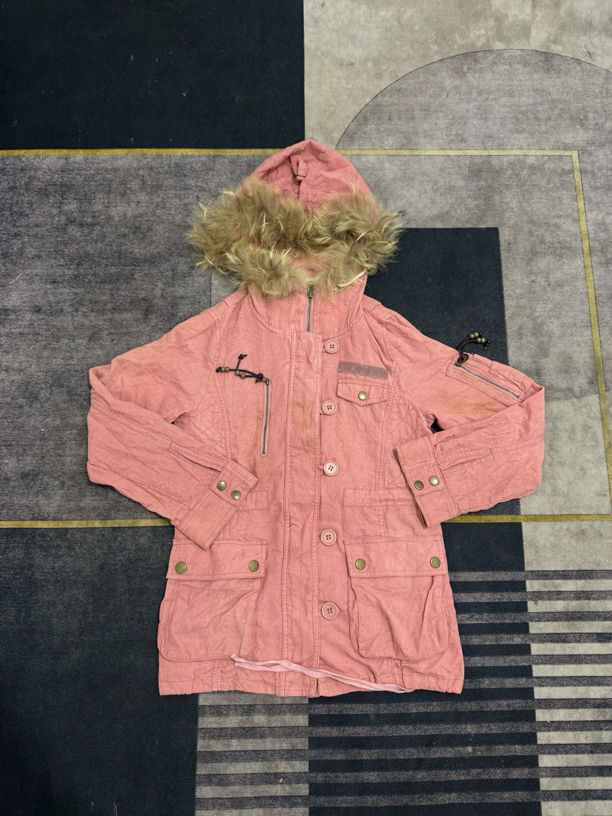 If Six Was Nine COPE SMILE IFSIX FUR HOODIE Size US M / EU 48-50 / 2 - 1 Thumbnail