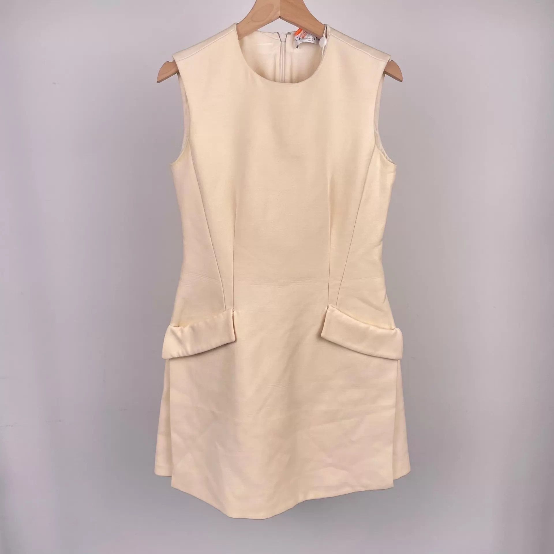 Dior Dior pale yellow wool silk dress 34 Size XS / US 0-2 / IT 36-38 - 1 Thumbnail