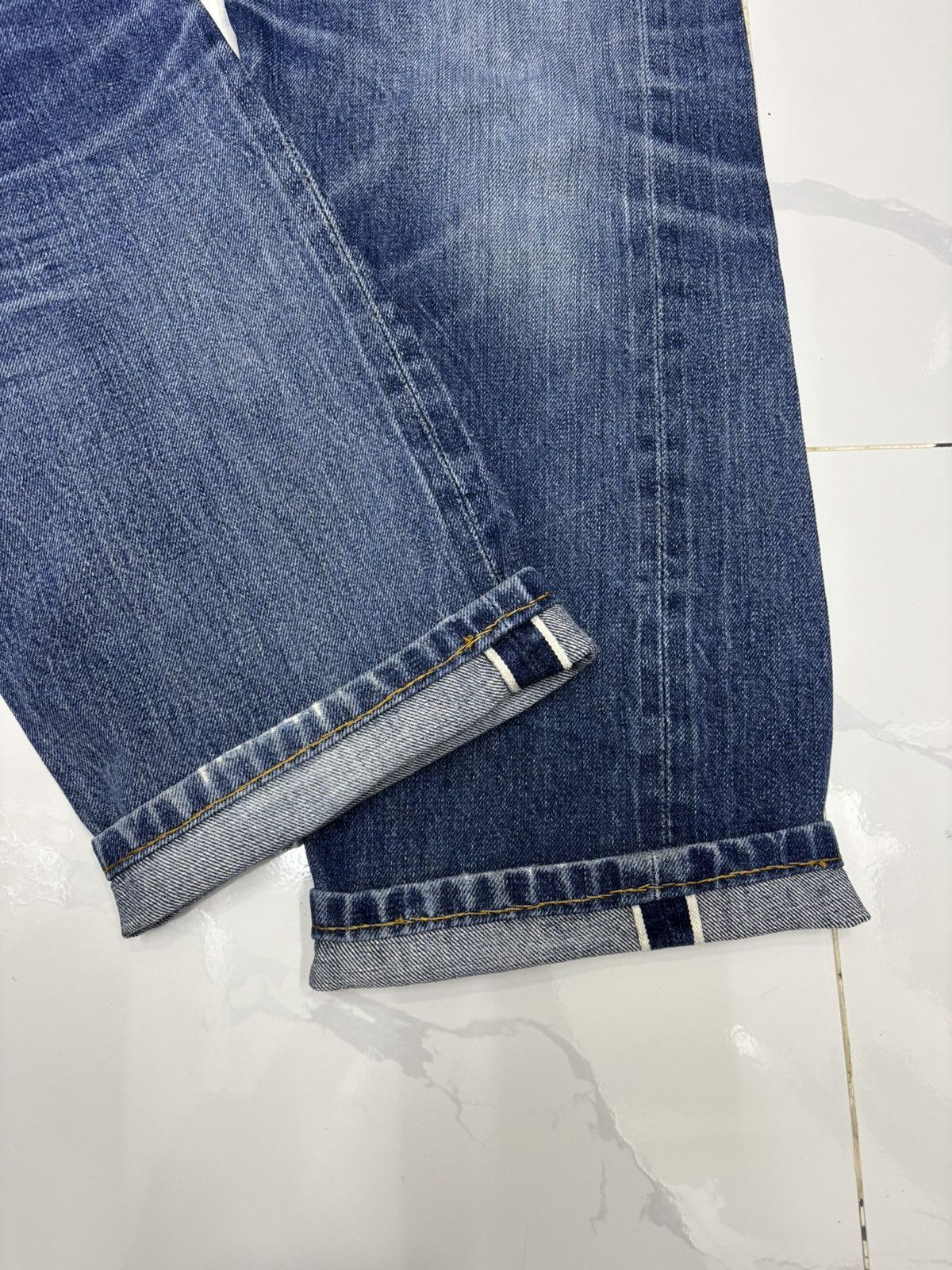 Kapital 🔥VINTAGE LEVIS 201 BIG E SELVEDGE DENIM JEANS RIP BUCKLE Size US 28 / EU 44 - 10 Thumbnail