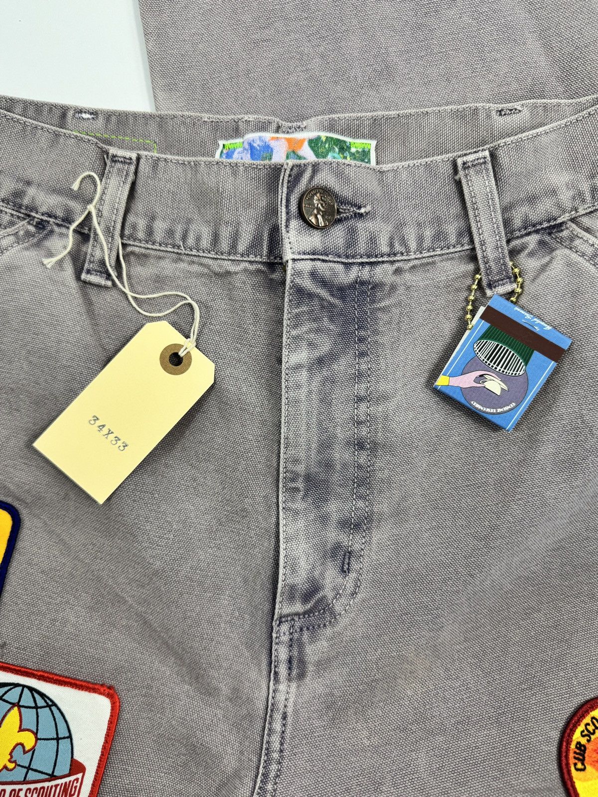 Better With Age GENTLEMENS PATCH WORK CARHARTT CARPENTER TROUSERS Size US 34 / EU 50 - 4 Thumbnail