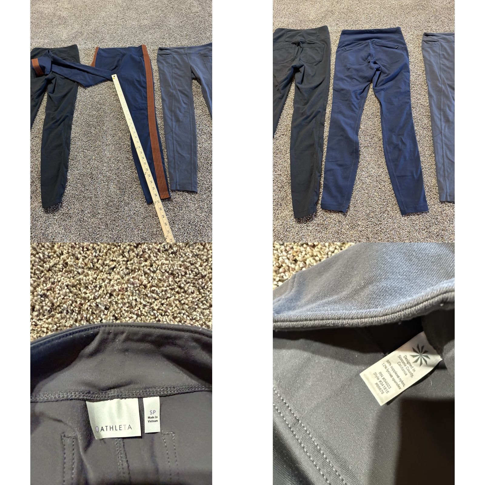 Athleta Athleta Leggings Women's Size S Multicolor Lot 3 Workout Pants 3281 Size 28" / US 6 / IT 42 - 9 Thumbnail
