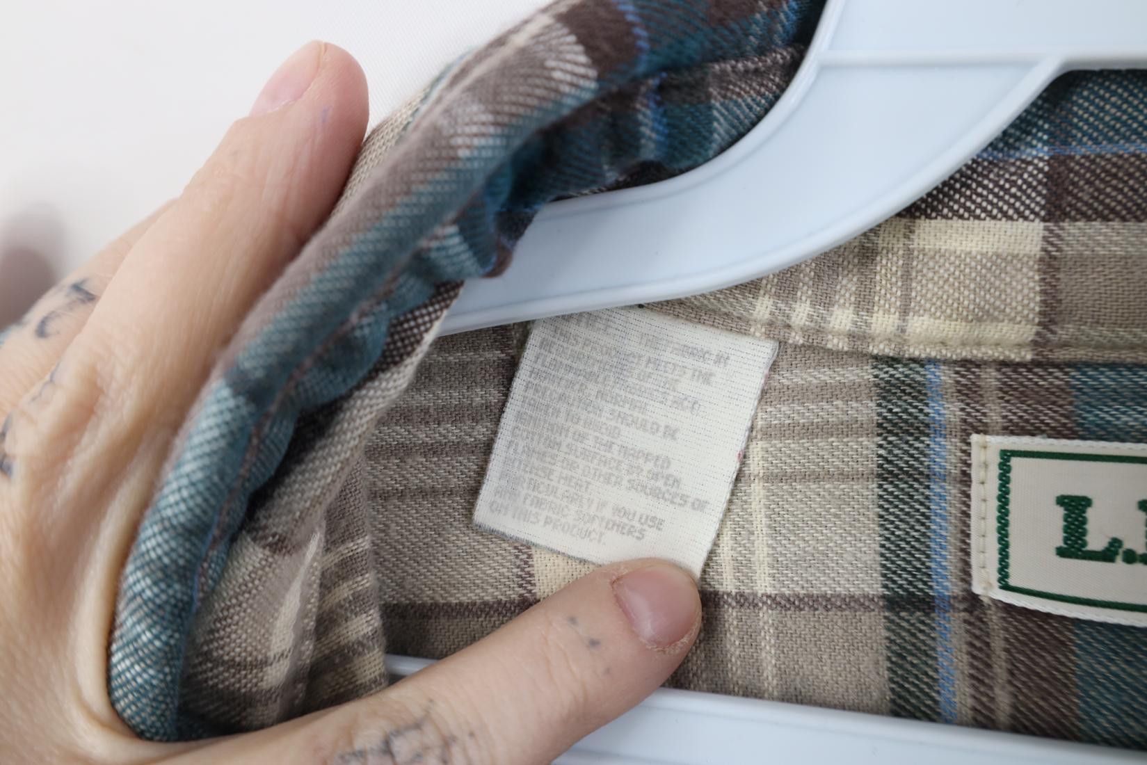 L.L. Bean Vintage 90s LL Bean Flannel Collared Button Down Shirt Plaid Size US L / EU 52-54 / 3 - 8 Thumbnail