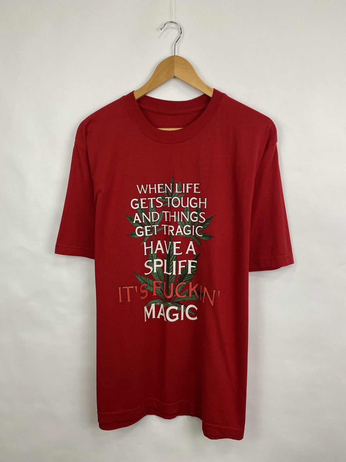 Vintage Vintage 90s Marijuana Cannabis T-Shirt Rare Retro Hype Y2K Size US XL / EU 56 / 4 - 3 Thumbnail
