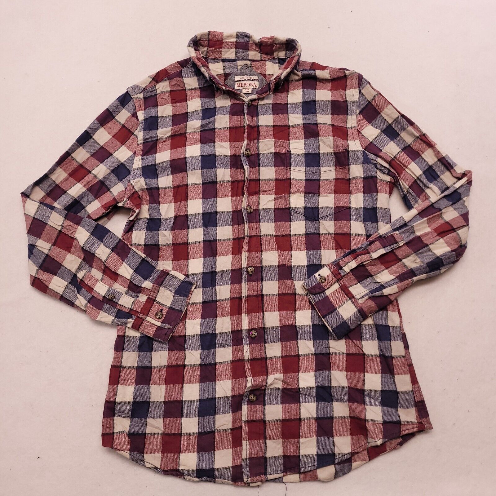 Merona Merona Gingham Flannel Shirt Mens Size Small S Red Blue Size US S / EU 44-46 / 1 - 2 Thumbnail