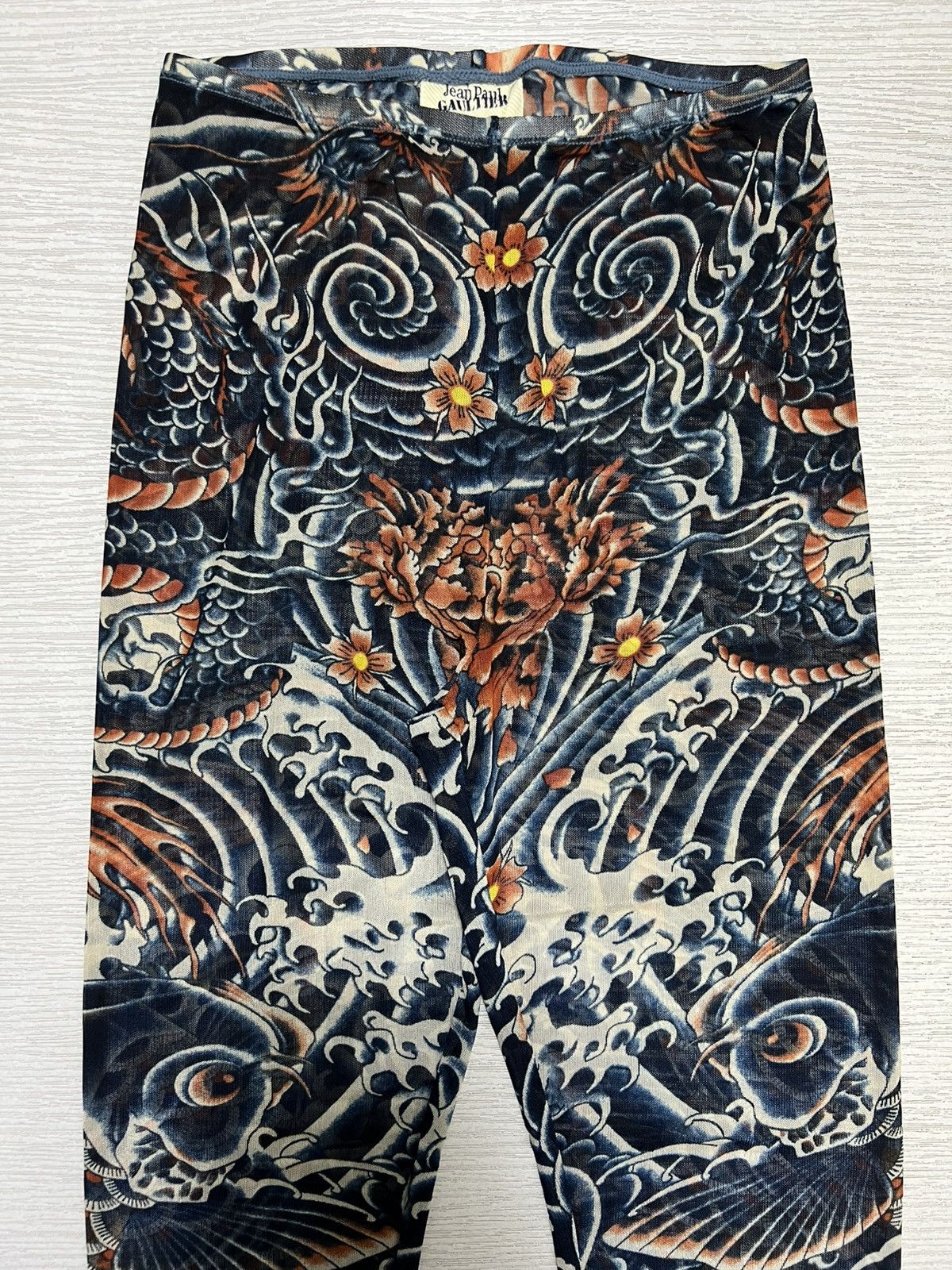 Jean Paul Gaultier Jean Paul Gaultier X Target Koi Fish Mesh Tattoo Leggings Size 23" - 4 Thumbnail