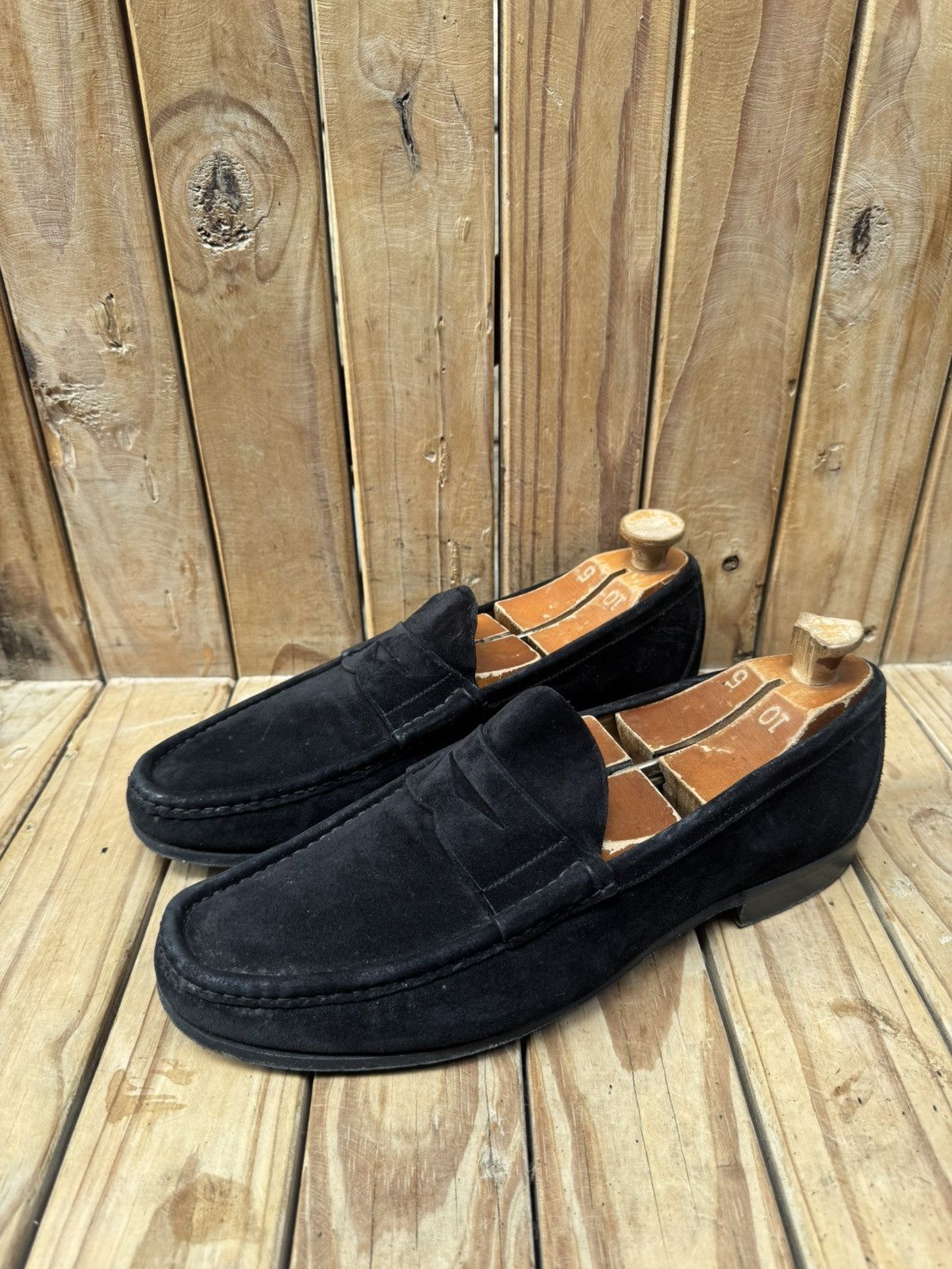 Church's Church’s Men’s suede leather black penny loafers UK 9.5 F Size US 10.5 / EU 43-44 - 3 Thumbnail